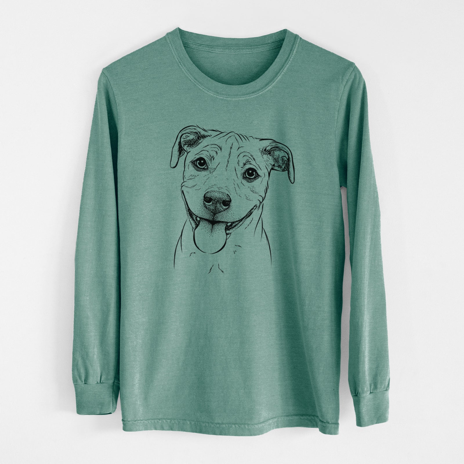 Bare Skye the Pitweiler - Men's Heavyweight 100% Cotton Long Sleeve