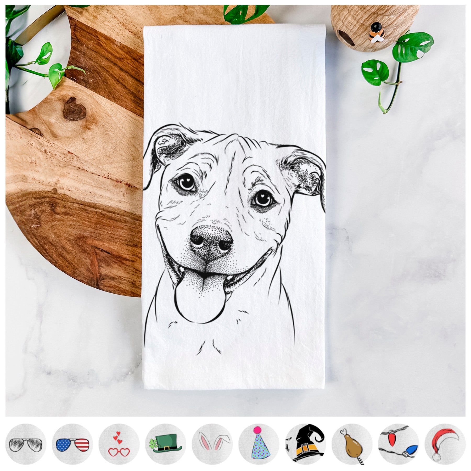 Skye the Pitweiler Tea Towel