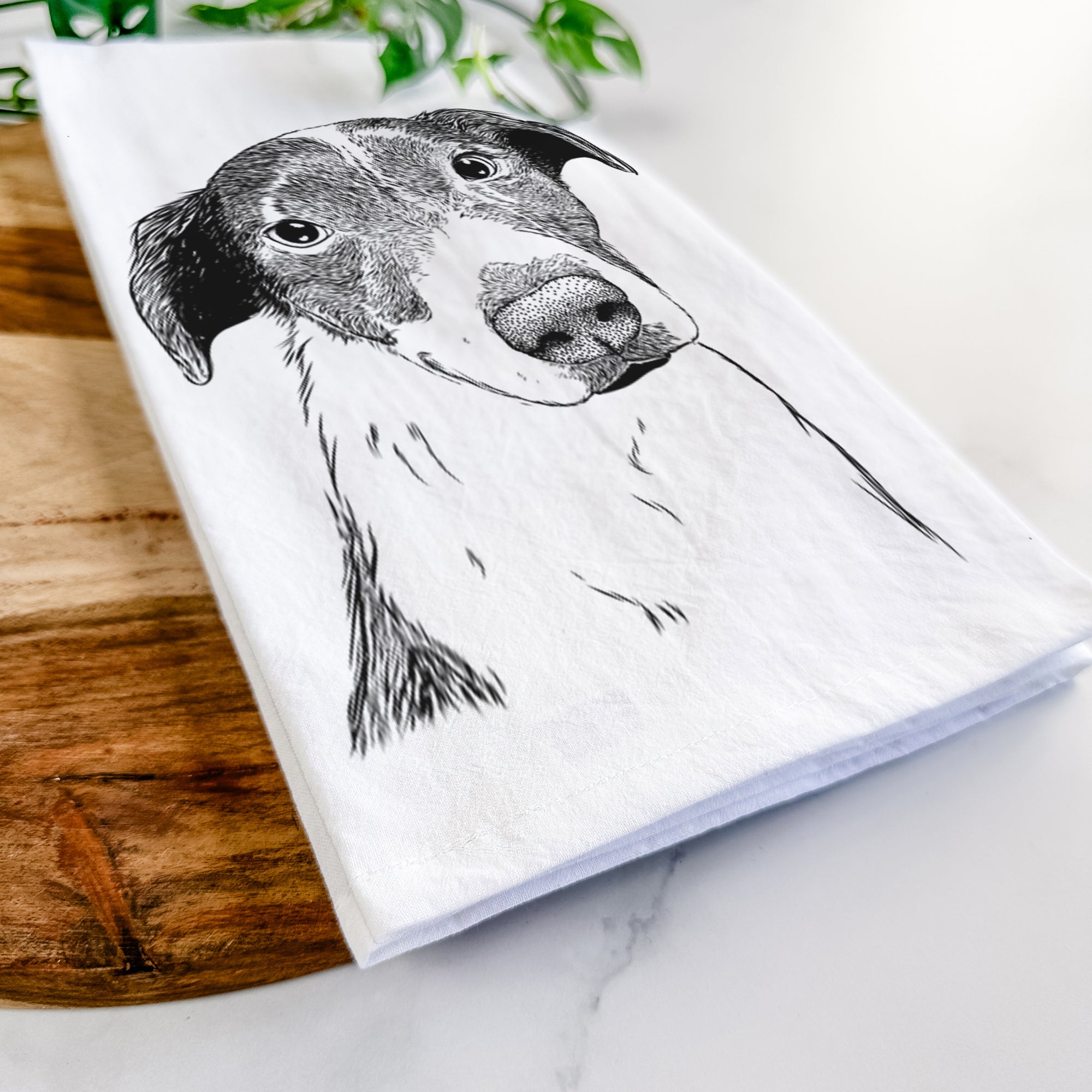 Sophia the Mixed Breed Tea Towel