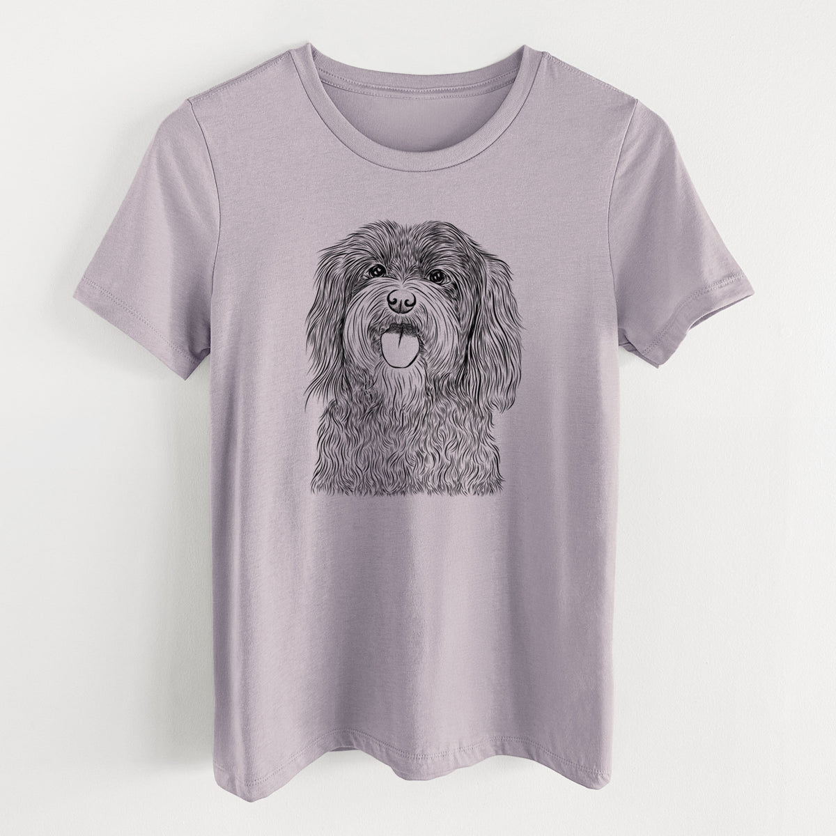 Bare Sophie the Havanese - Women&#39;s Lightweight Relaxed Fit 100% Cotton Crewneck