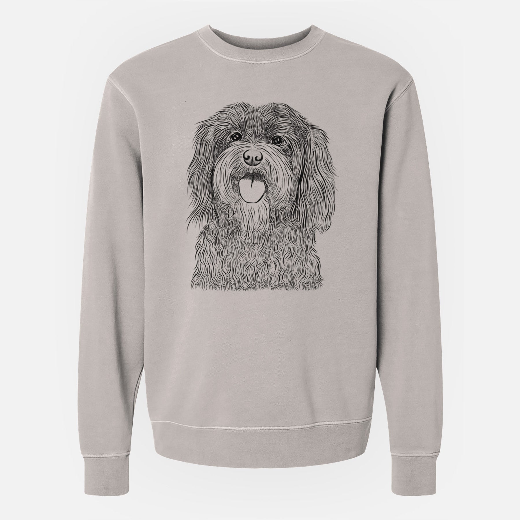 Bare Sophie the Havanese - Unisex Pigment Dyed Crew Sweatshirt