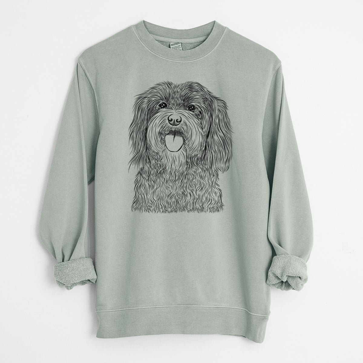 Bare Sophie the Havanese - Unisex Pigment Dyed Crew Sweatshirt