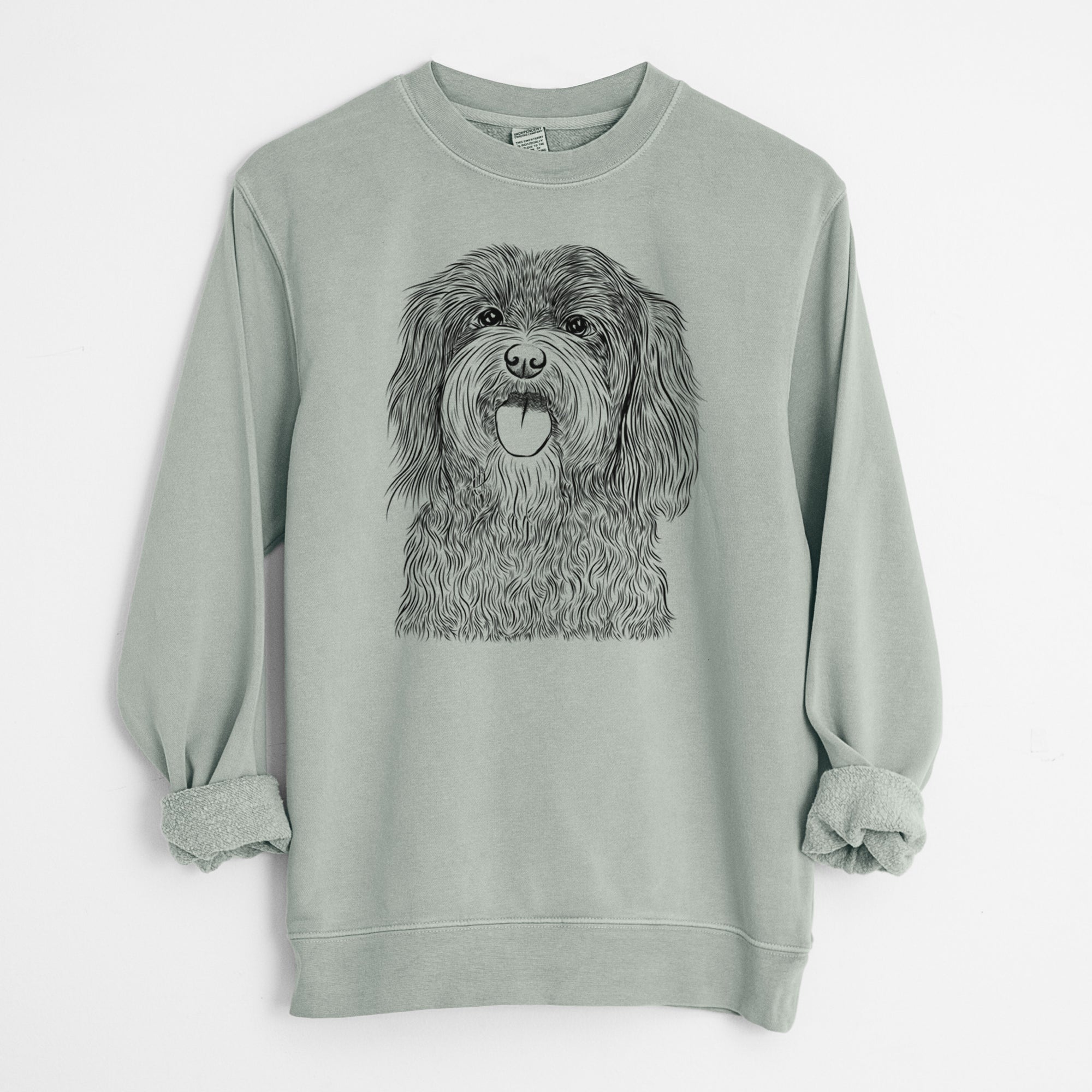 Bare Sophie the Havanese - Unisex Pigment Dyed Crew Sweatshirt