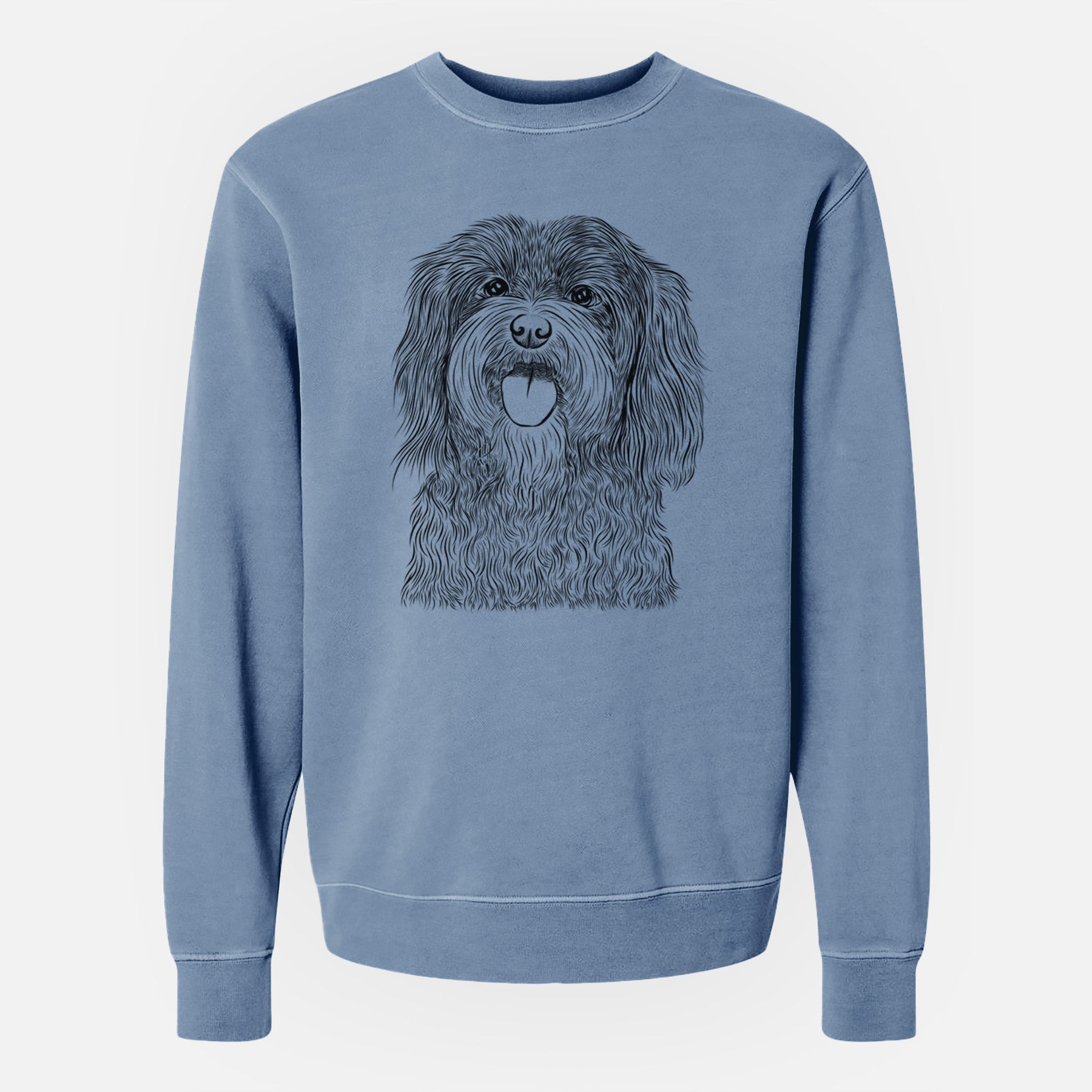 Bare Sophie the Havanese - Unisex Pigment Dyed Crew Sweatshirt