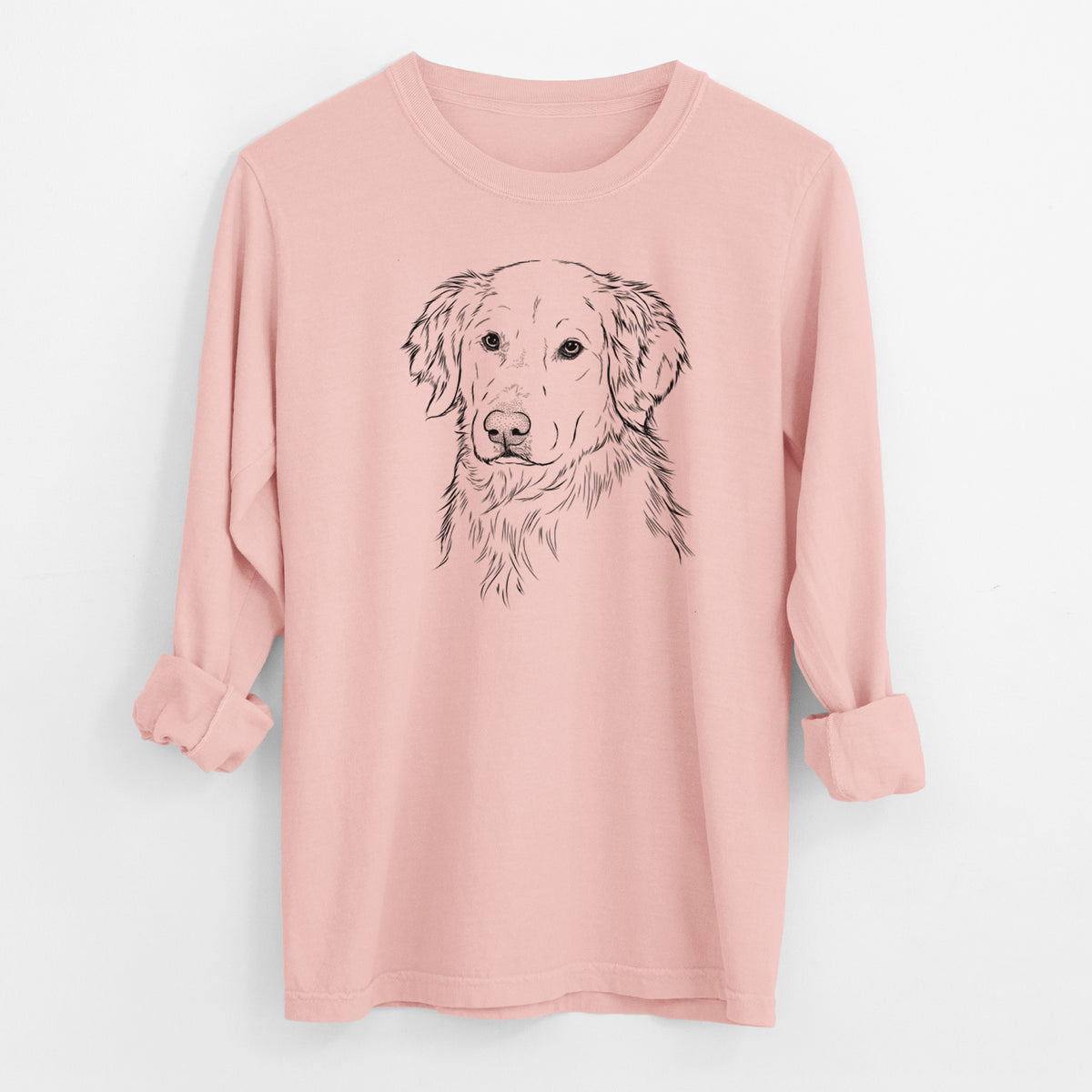 Bare Spencer the Golden Retriever - Men's Heavyweight 100% Cotton Long Sleeve