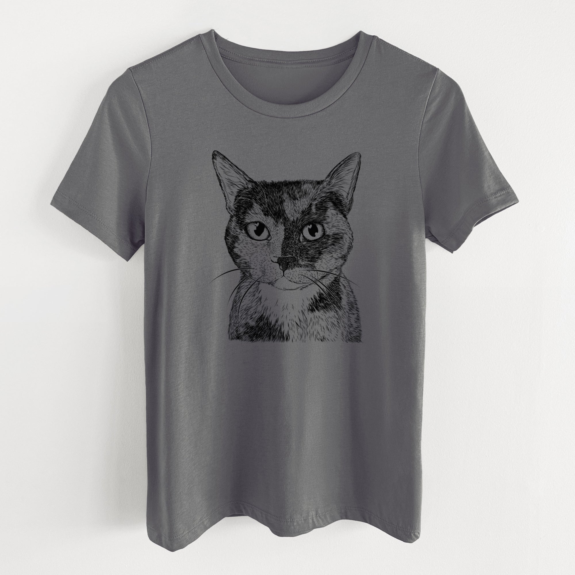 Bare Spooky Kitty the Tortoiseshell Cat - Women's Lightweight Relaxed Fit 100% Cotton Crewneck