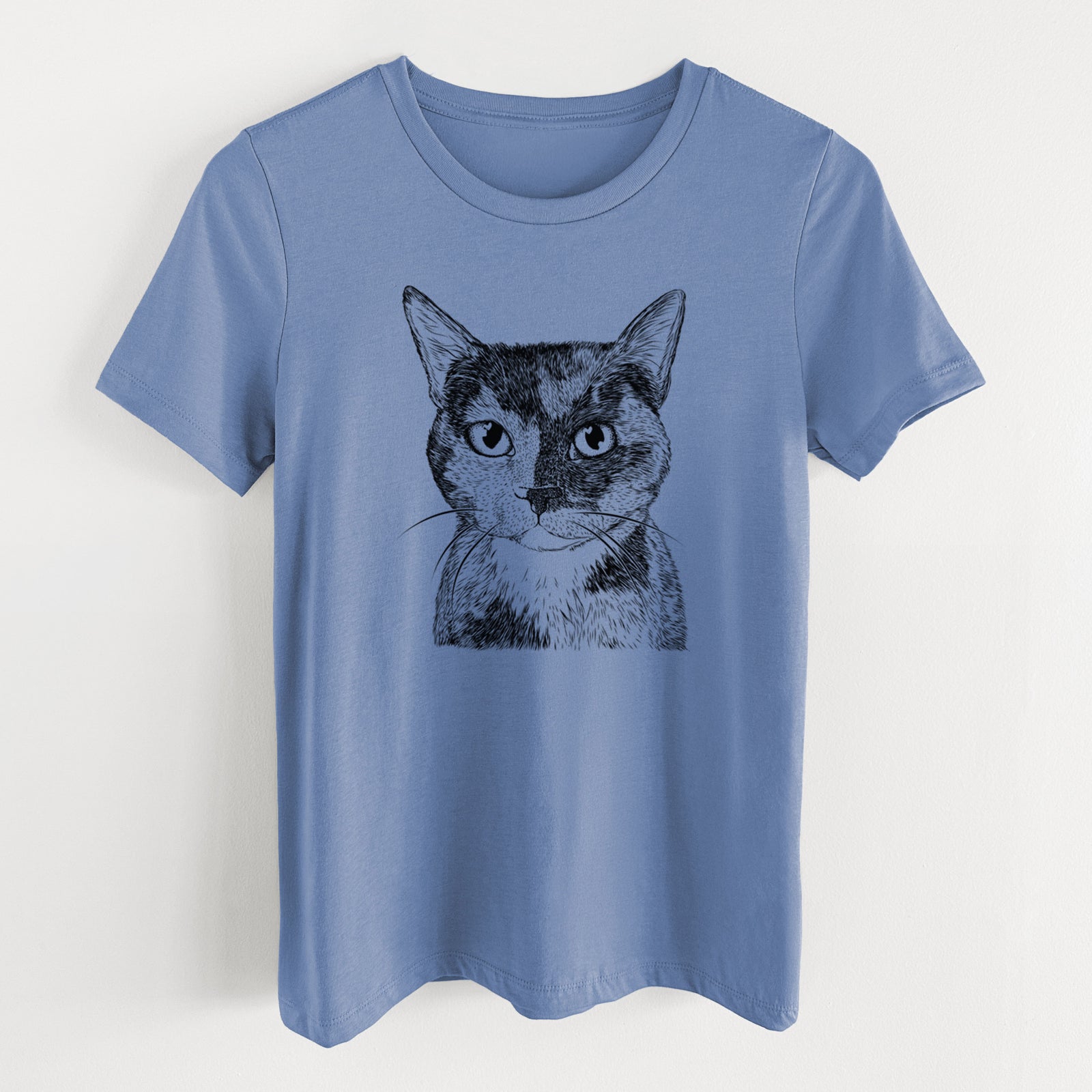 Bare Spooky Kitty the Tortoiseshell Cat - Women's Lightweight Relaxed Fit 100% Cotton Crewneck