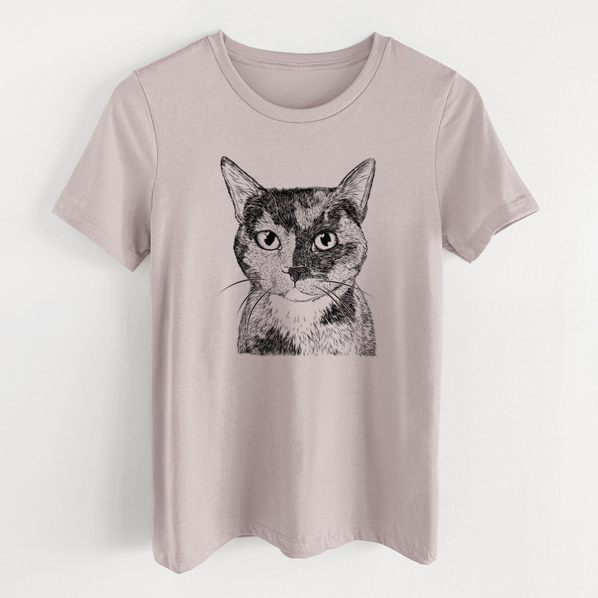 Bare Spooky Kitty the Tortoiseshell Cat - Women's Lightweight Relaxed Fit 100% Cotton Crewneck