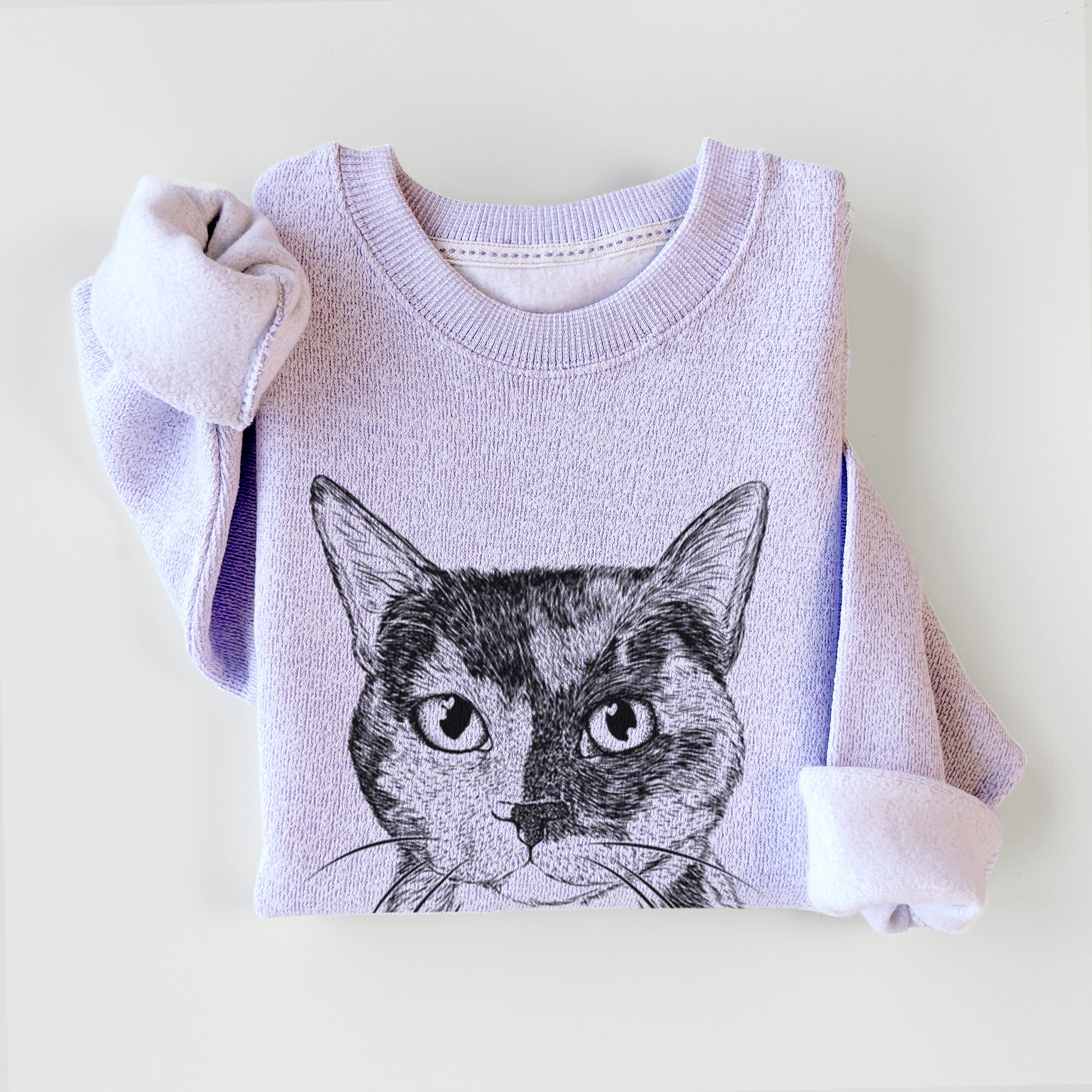 Spooky Kitty the Tortoiseshell Cat - Knit Sweatshirt