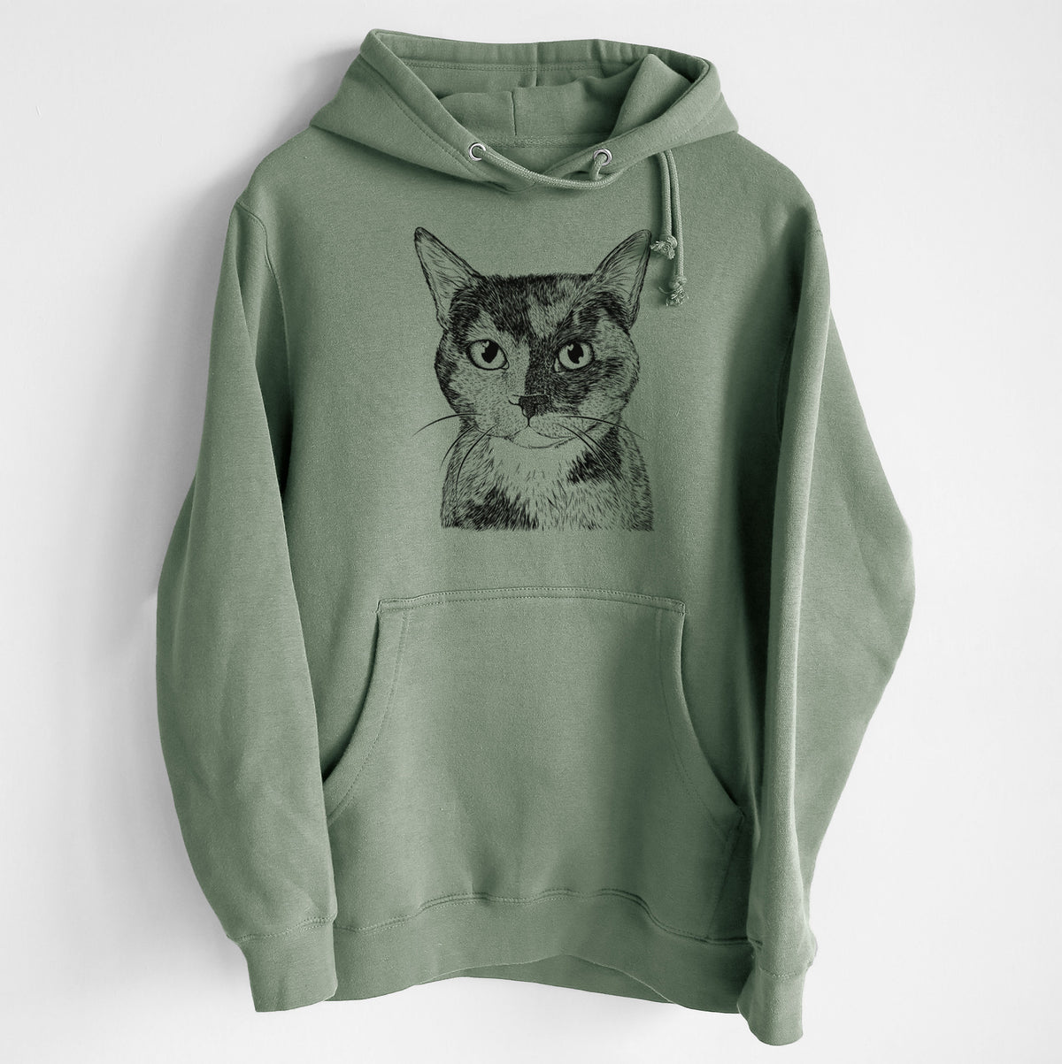 Spooky Kitty the Tortoiseshell Cat- Heavyweight Fleece Hoodie