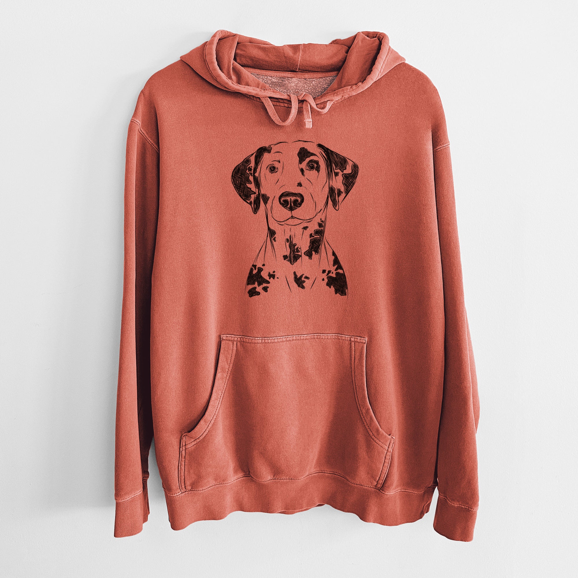 Bare Spot the Dalmatian - Unisex Pigment Dyed Hoodie