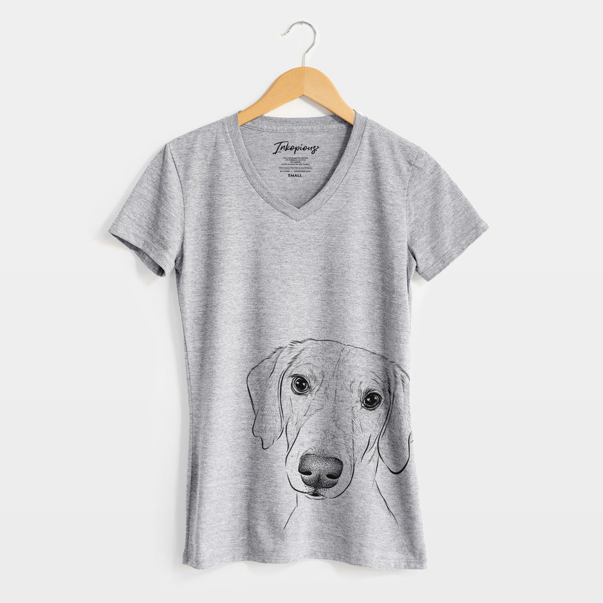 Bare Stanley the Foxhound - Women's V-neck Shirt