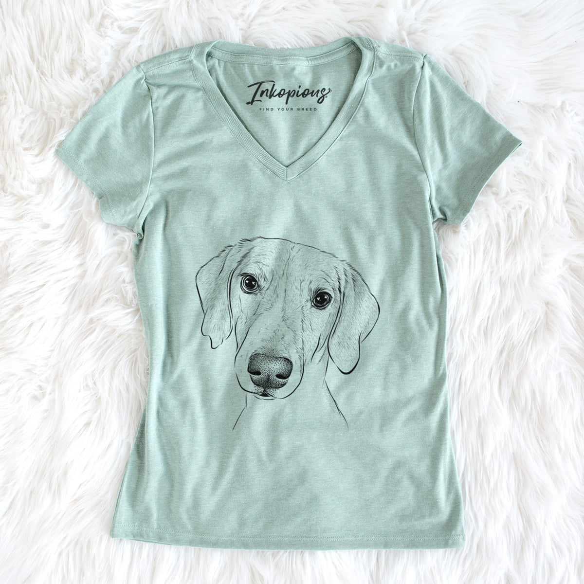 Bare Stanley the Foxhound - Women&#39;s V-neck Shirt