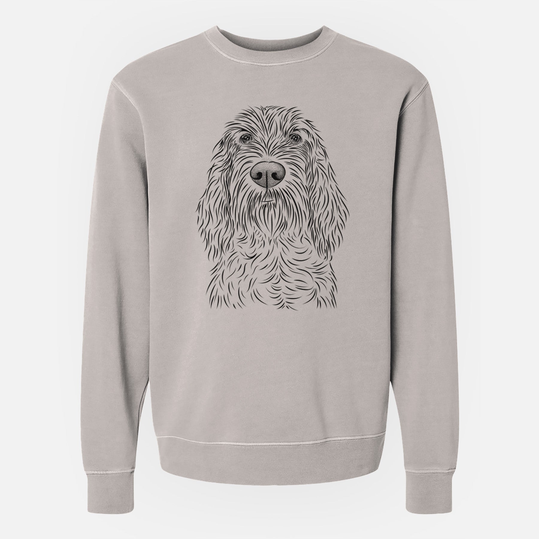 Bare Stefano the Spinone Italiano - Unisex Pigment Dyed Crew Sweatshirt