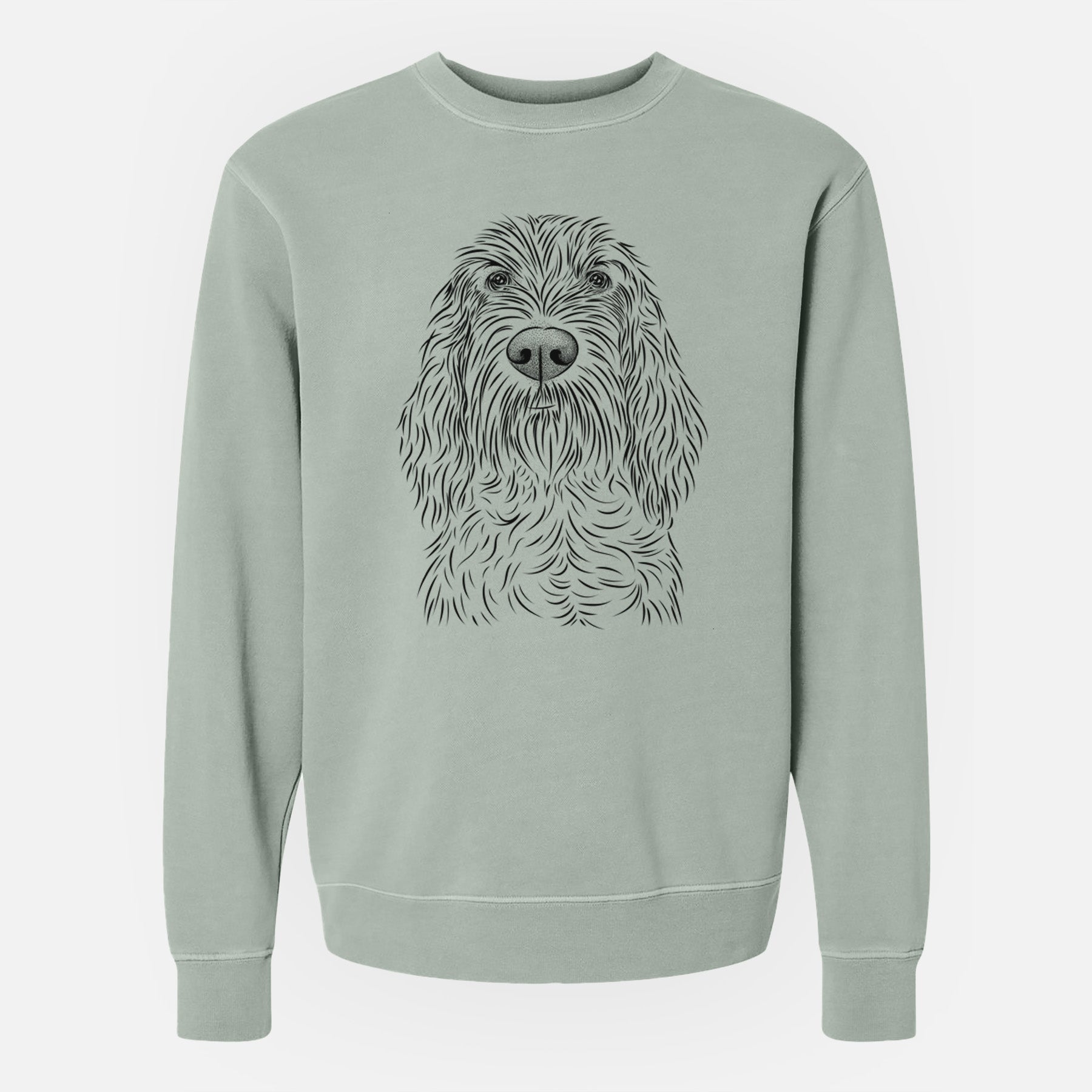 Bare Stefano the Spinone Italiano - Unisex Pigment Dyed Crew Sweatshirt