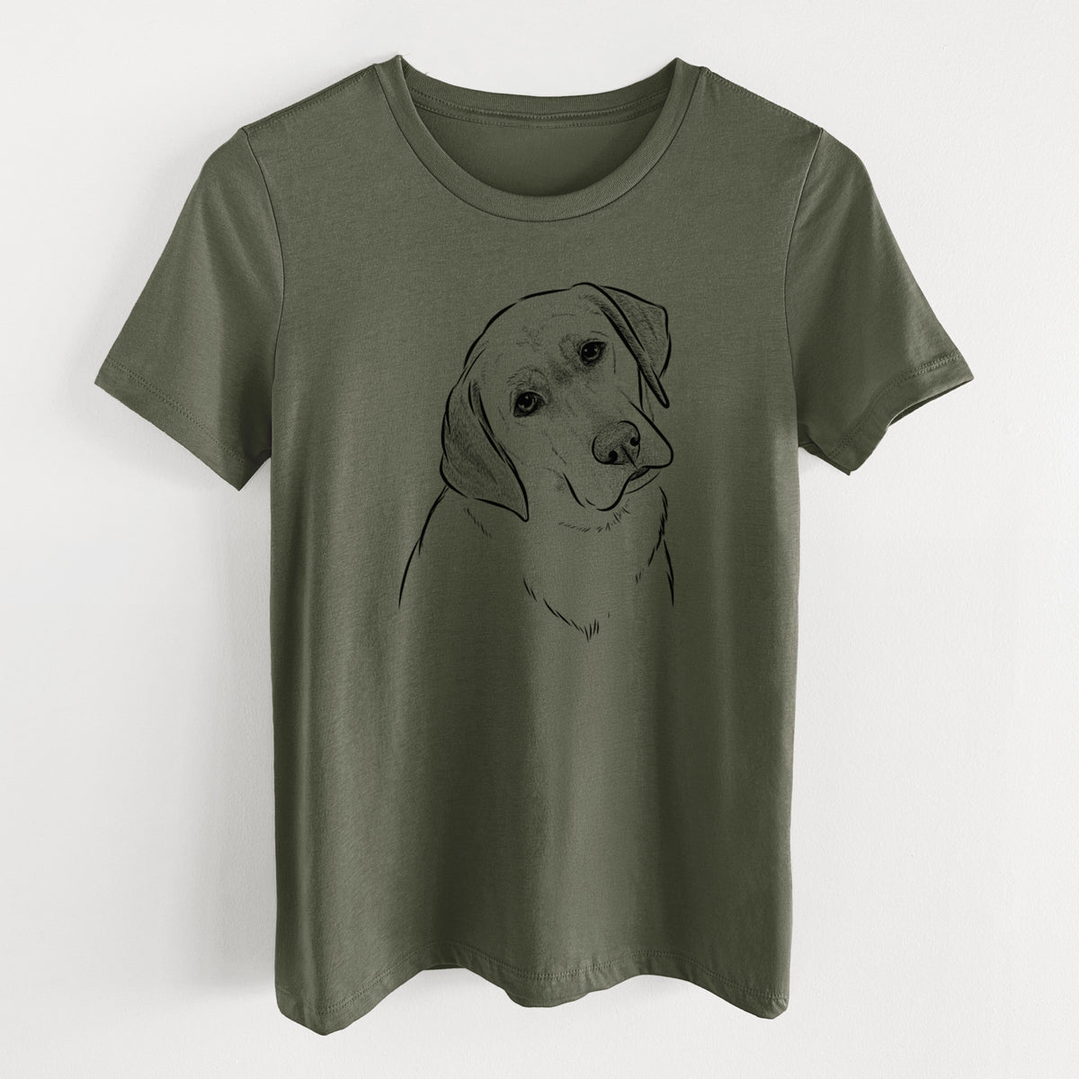 Bare Stella the Yellow Lab - Women's Lightweight Relaxed Fit 100% Cotton Crewneck