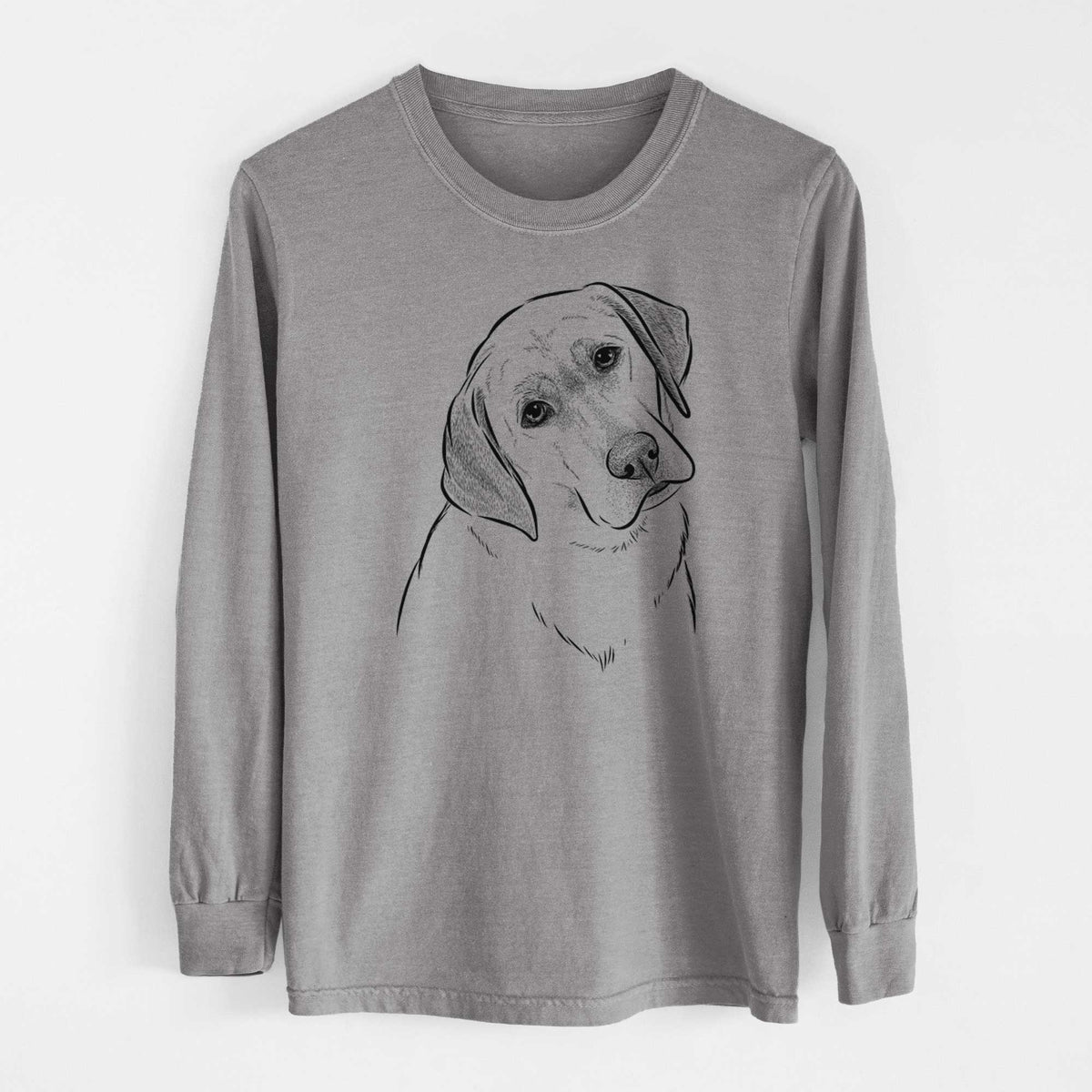 Bare Stella the Yellow Lab - Men's Heavyweight 100% Cotton Long Sleeve