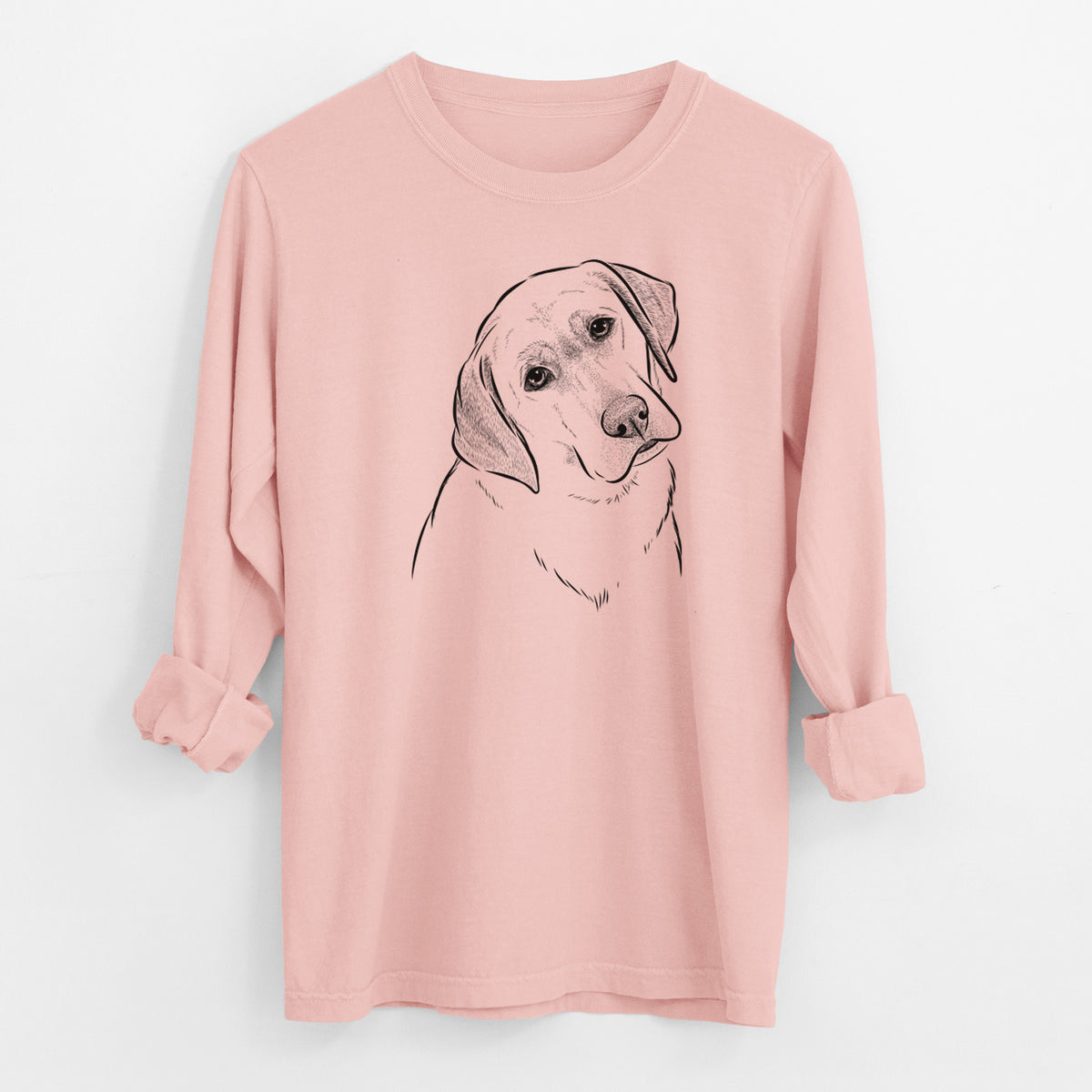 Bare Stella the Yellow Lab - Men's Heavyweight 100% Cotton Long Sleeve