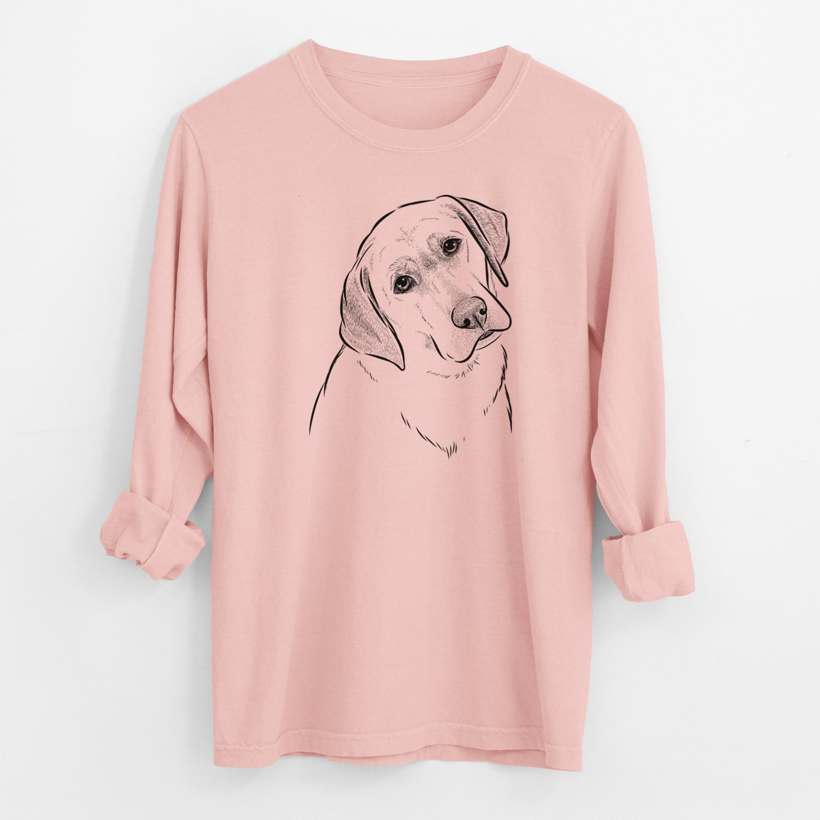 Bare Stella the Yellow Lab - Men's Heavyweight 100% Cotton Long Sleeve