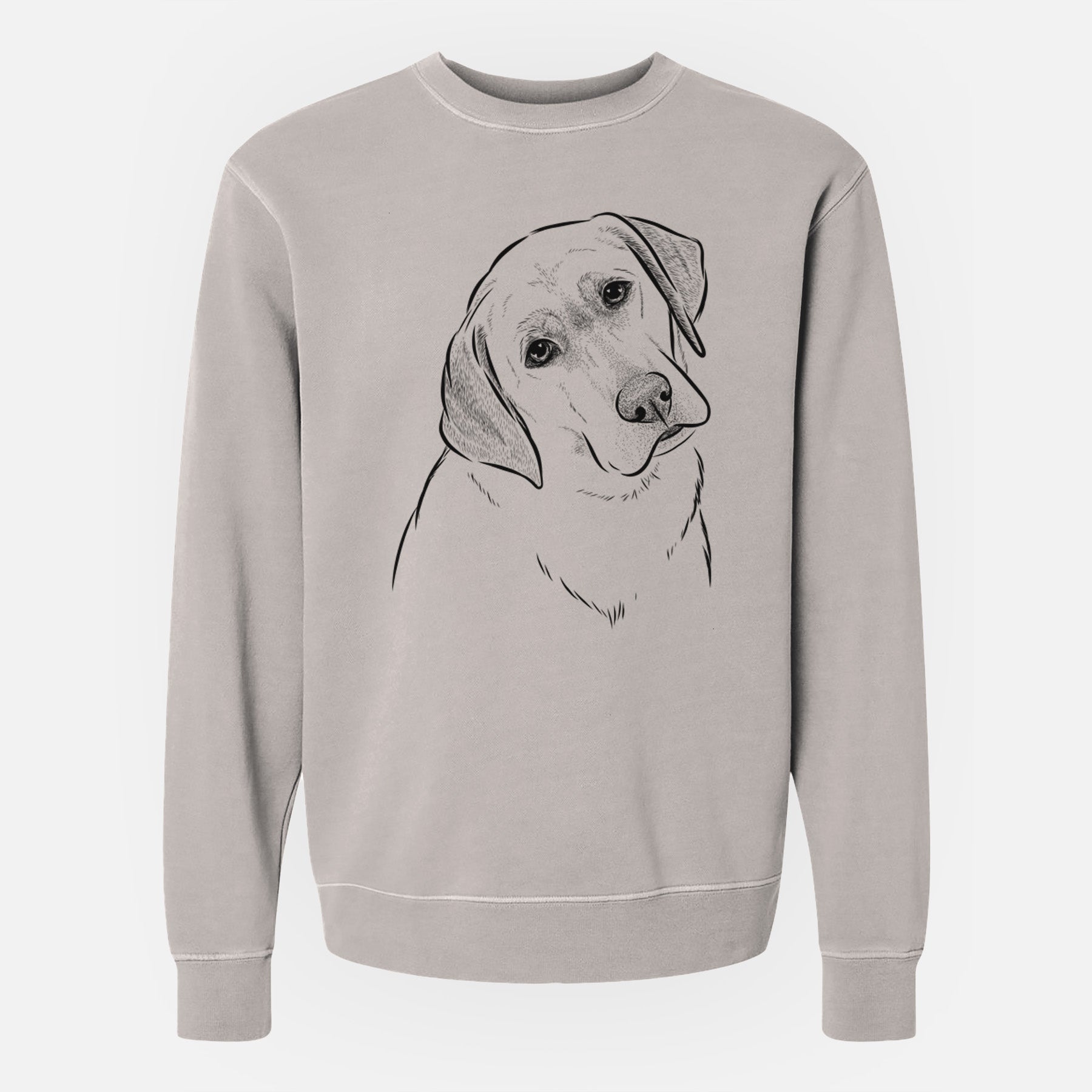 Bare Stella the Yellow Lab - Unisex Pigment Dyed Crew Sweatshirt