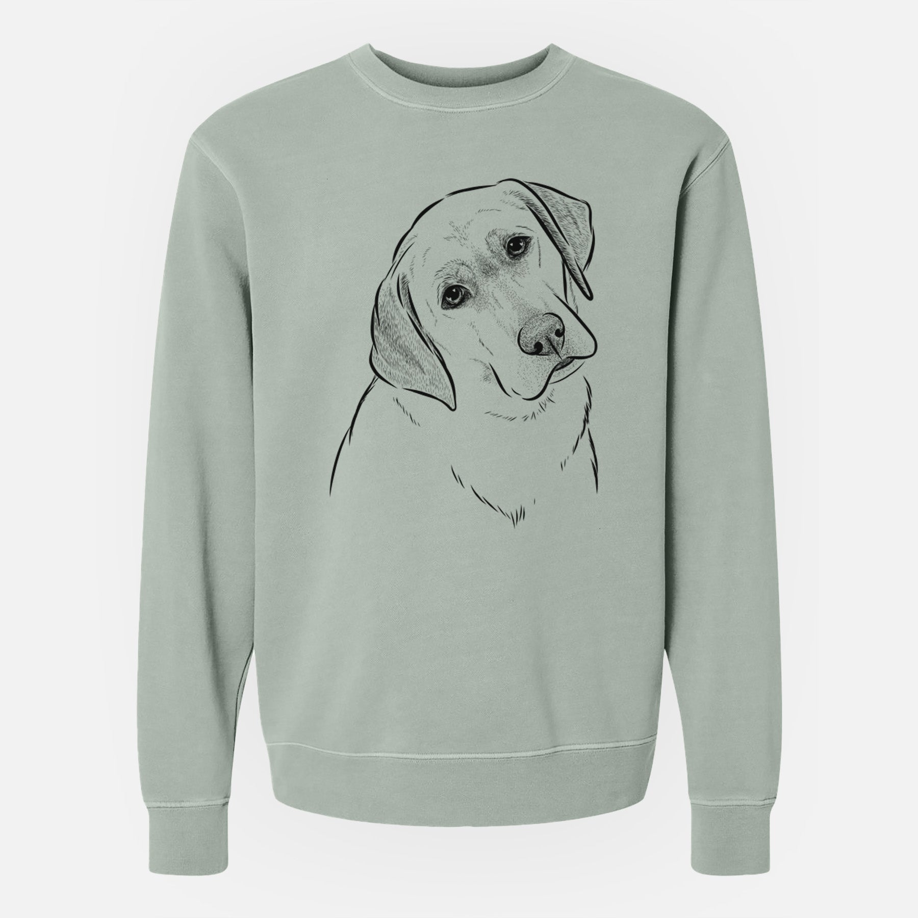 Bare Stella the Yellow Lab - Unisex Pigment Dyed Crew Sweatshirt