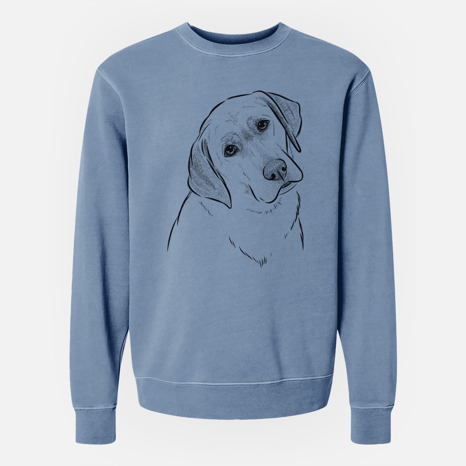 Bare Stella the Yellow Lab - Unisex Pigment Dyed Crew Sweatshirt