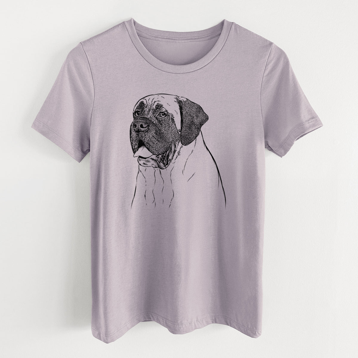 Bare Sterling the English Mastiff - Women&#39;s Lightweight Relaxed Fit 100% Cotton Crewneck