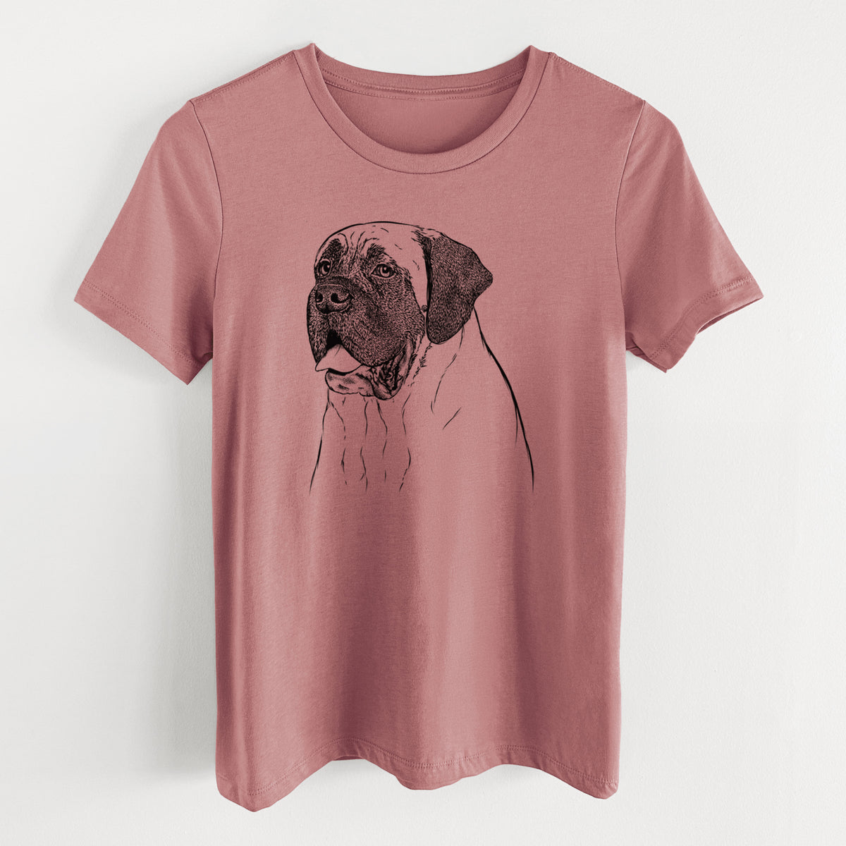 Bare Sterling the English Mastiff - Women's Lightweight Relaxed Fit 100% Cotton Crewneck