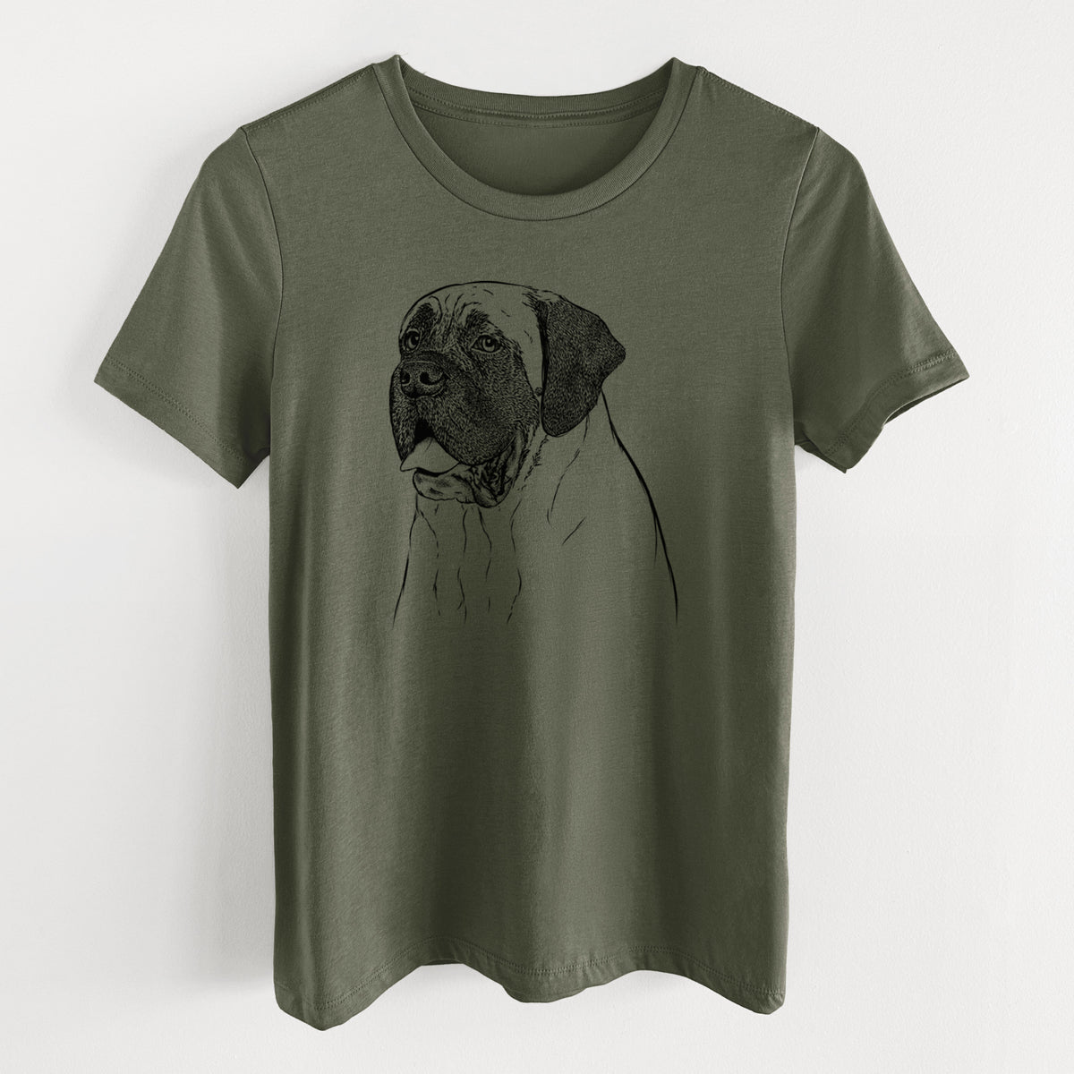 Bare Sterling the English Mastiff - Women's Lightweight Relaxed Fit 100% Cotton Crewneck
