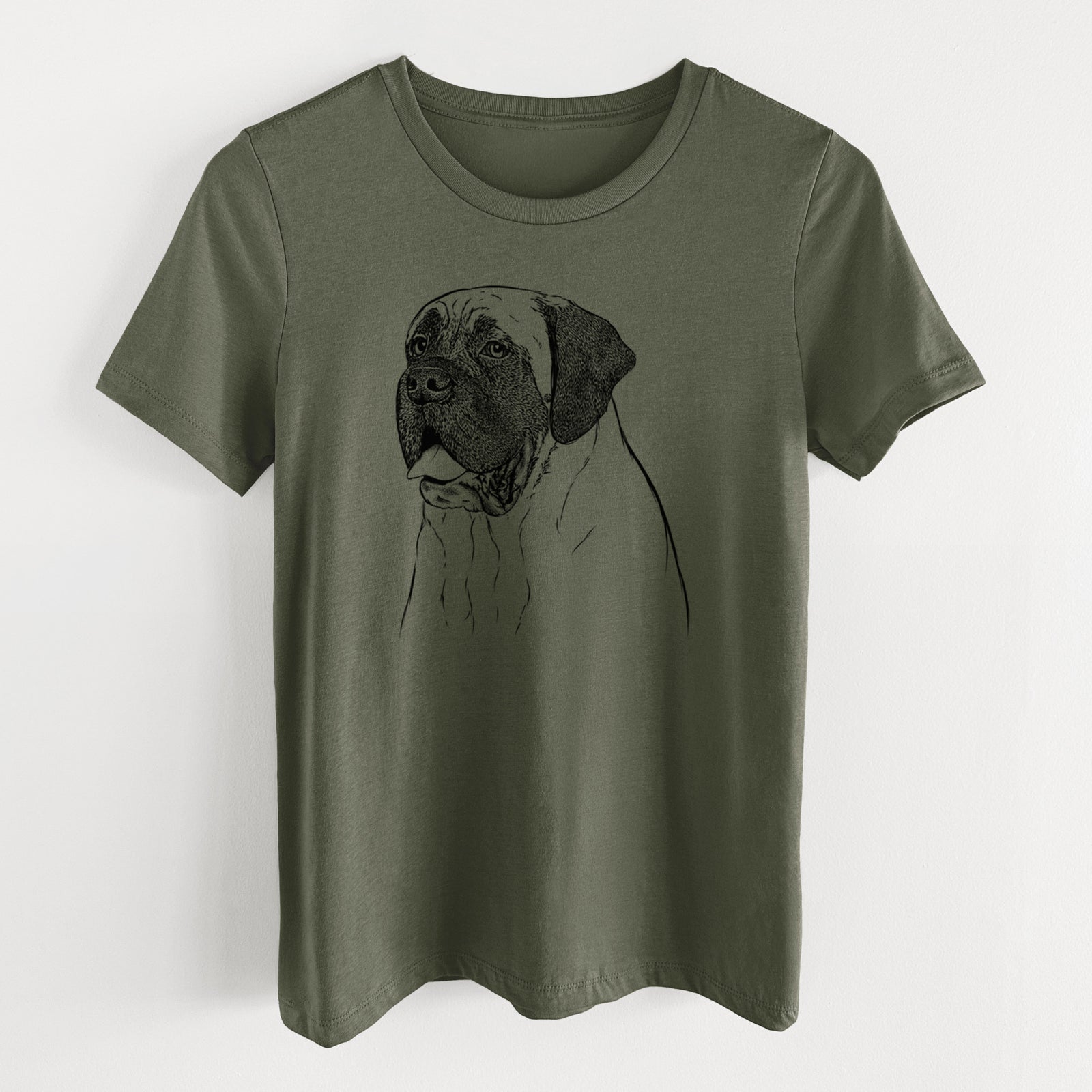 Bare Sterling the English Mastiff - Women's Lightweight Relaxed Fit 100% Cotton Crewneck