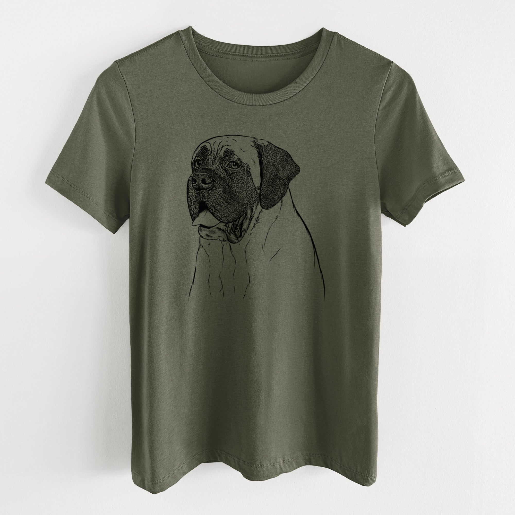 Bare Sterling the English Mastiff - Women's Lightweight Relaxed Fit 100% Cotton Crewneck