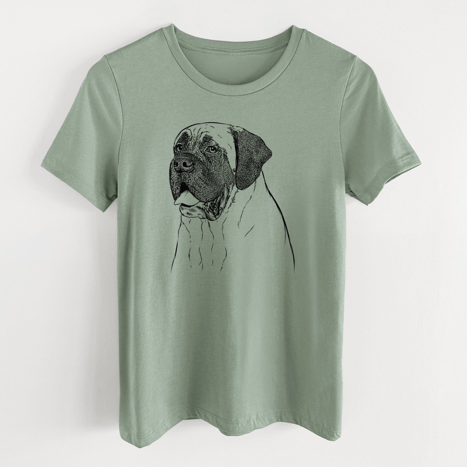 Bare Sterling the English Mastiff - Women's Lightweight Relaxed Fit 100% Cotton Crewneck
