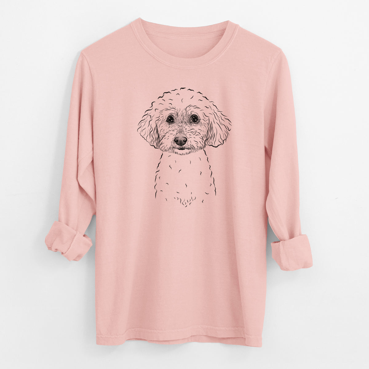Bare Stitch the Bichonpoo - Men's Heavyweight 100% Cotton Long Sleeve
