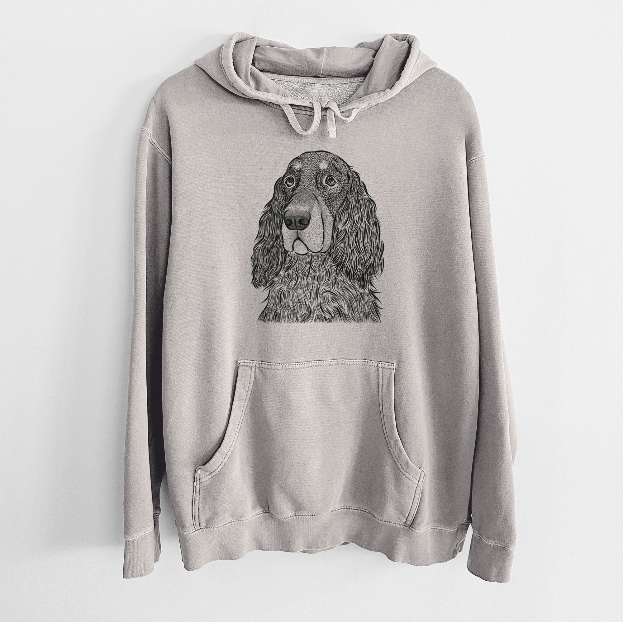 Bare Stormy the Gordon Setter - Unisex Pigment Dyed Hoodie