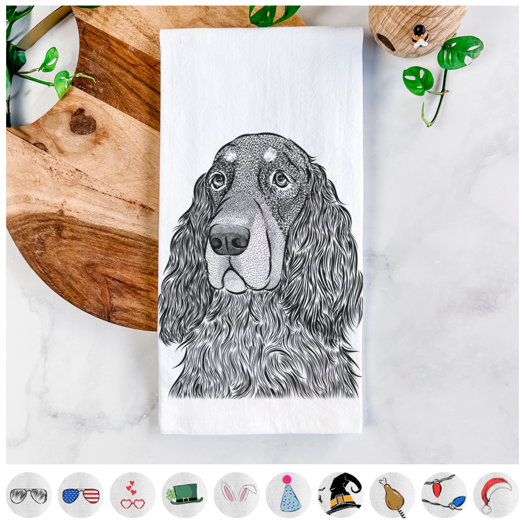 Stormy the Gordon Setter Tea Towel