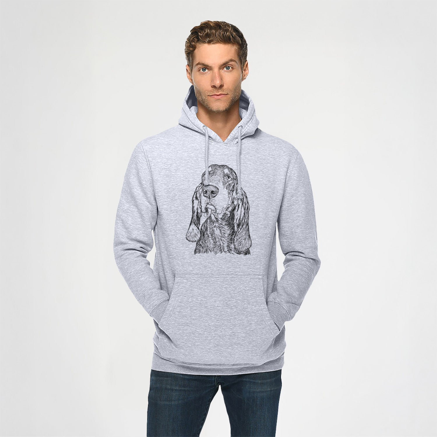 Stu the Black and Tan Coonhound- Heavyweight Fleece Hoodie