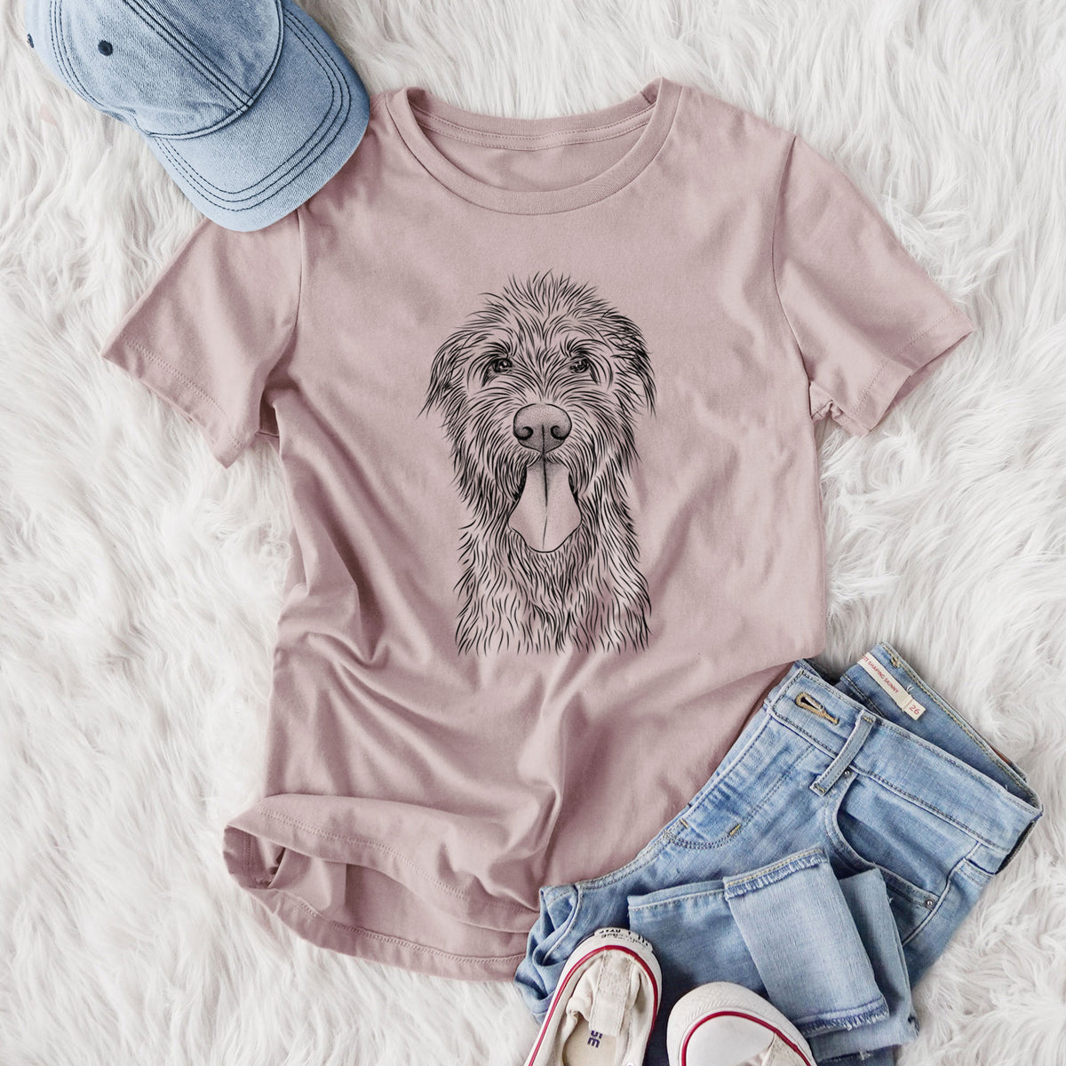 Bare Sullivan the Irish Wolfhound - Women's Lightweight Relaxed Fit 100% Cotton Crewneck