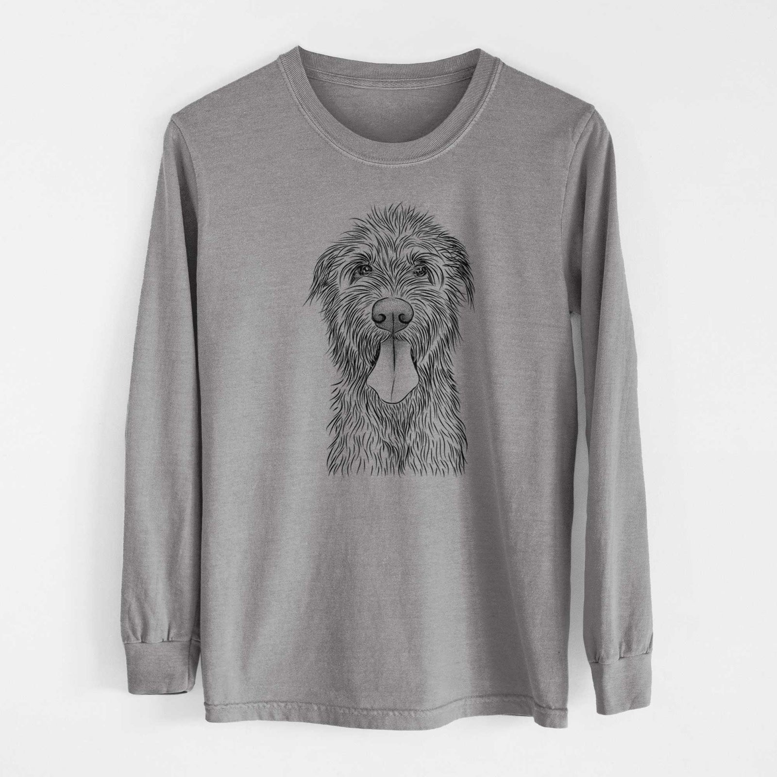 Bare Sullivan the Irish Wolfhound - Men's Heavyweight 100% Cotton Long Sleeve