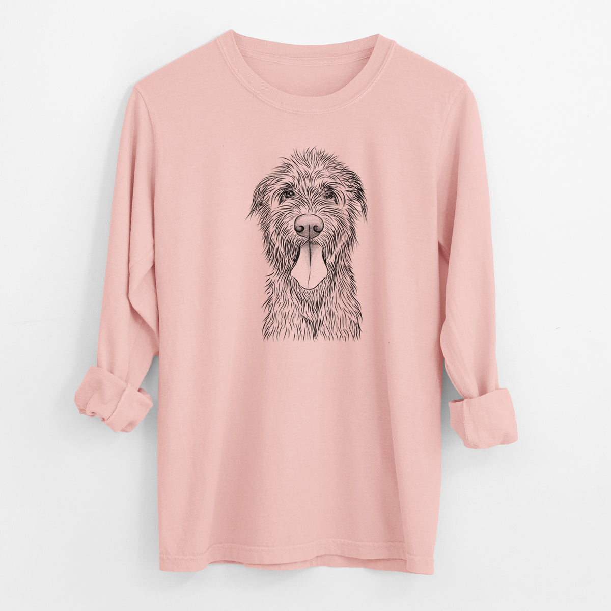 Bare Sullivan the Irish Wolfhound - Men's Heavyweight 100% Cotton Long Sleeve