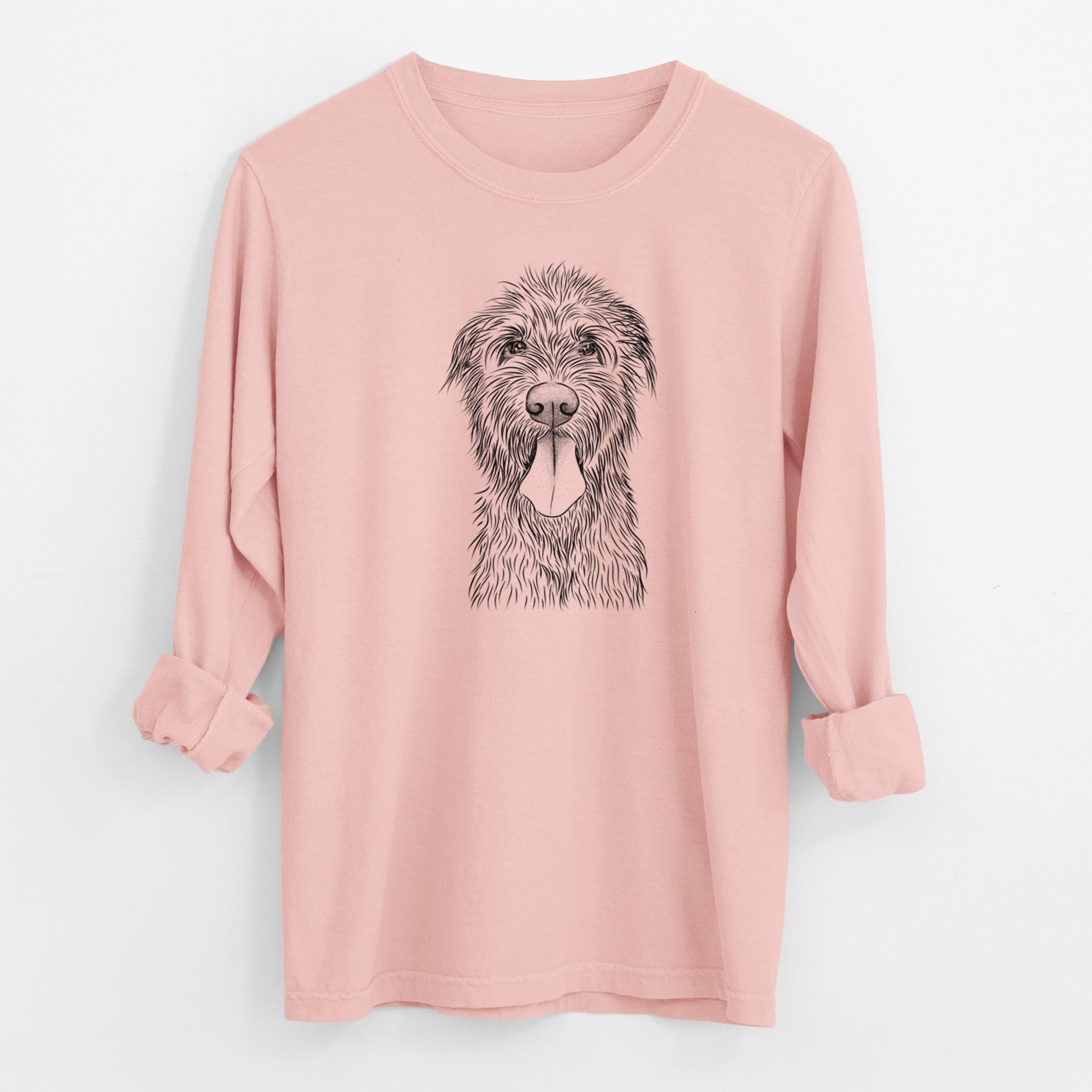 Bare Sullivan the Irish Wolfhound - Men's Heavyweight 100% Cotton Long Sleeve