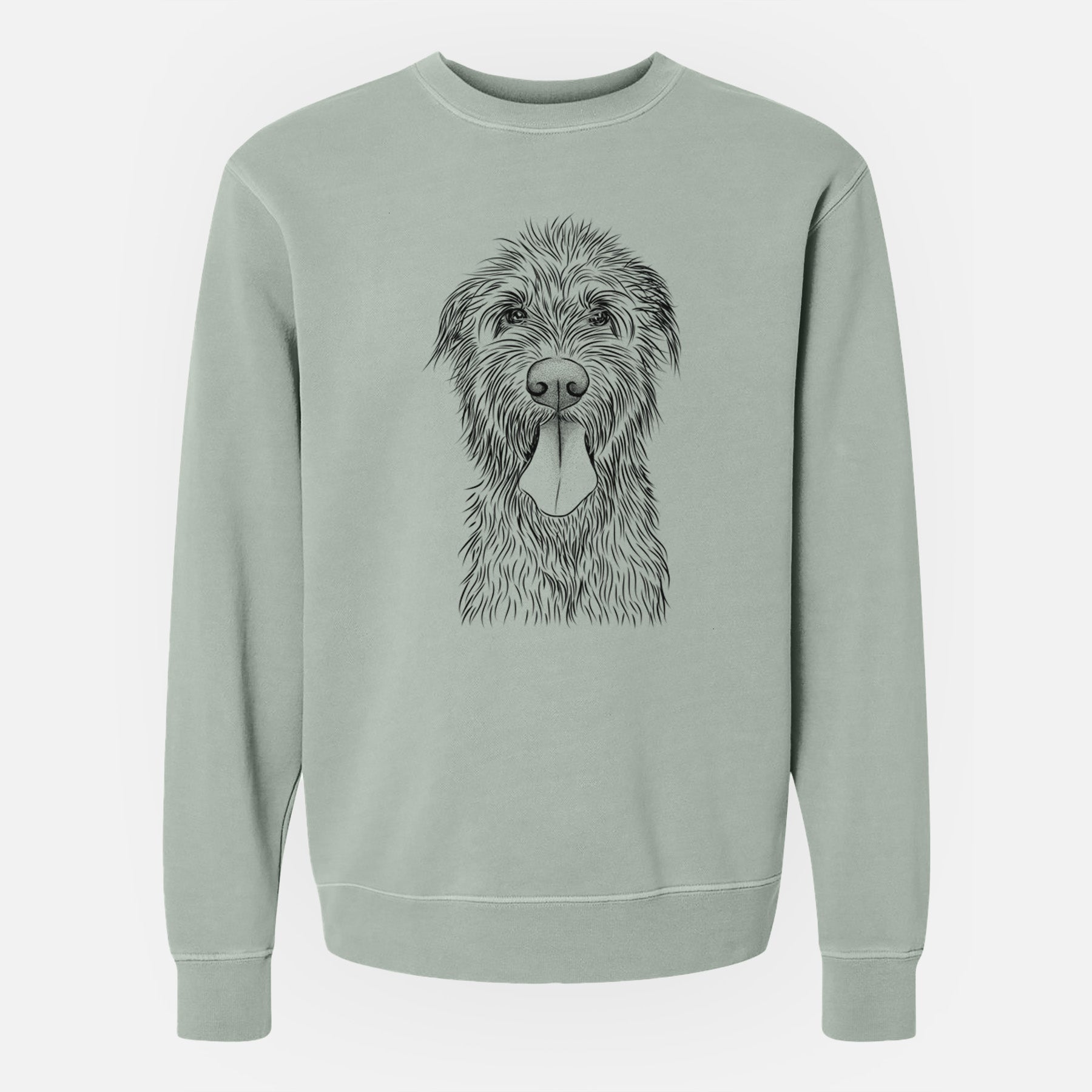 Bare Sullivan the Irish Wolfhound - Unisex Pigment Dyed Crew Sweatshirt