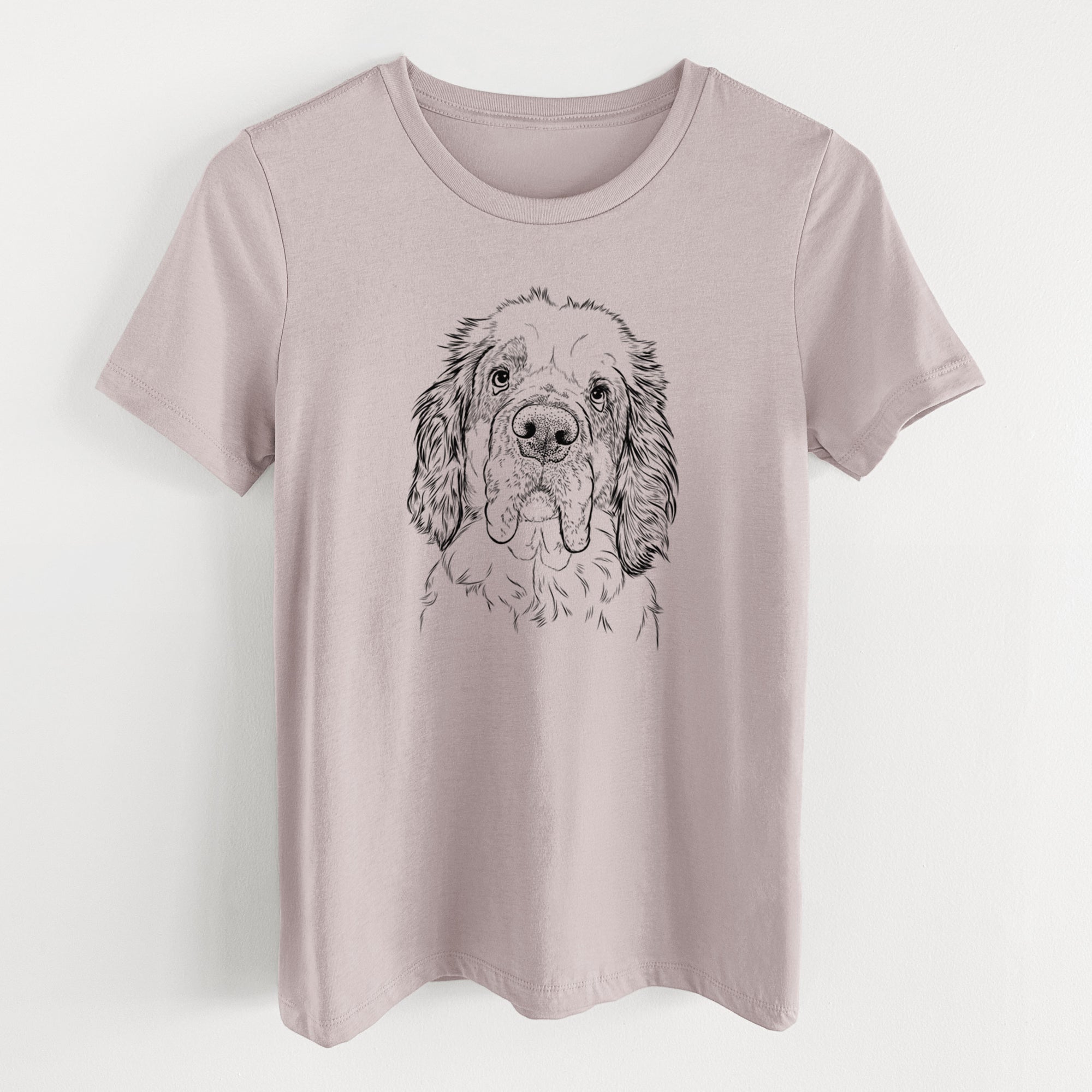 Bare Sully the Clumber Spaniel - Women's Lightweight Relaxed Fit 100% Cotton Crewneck