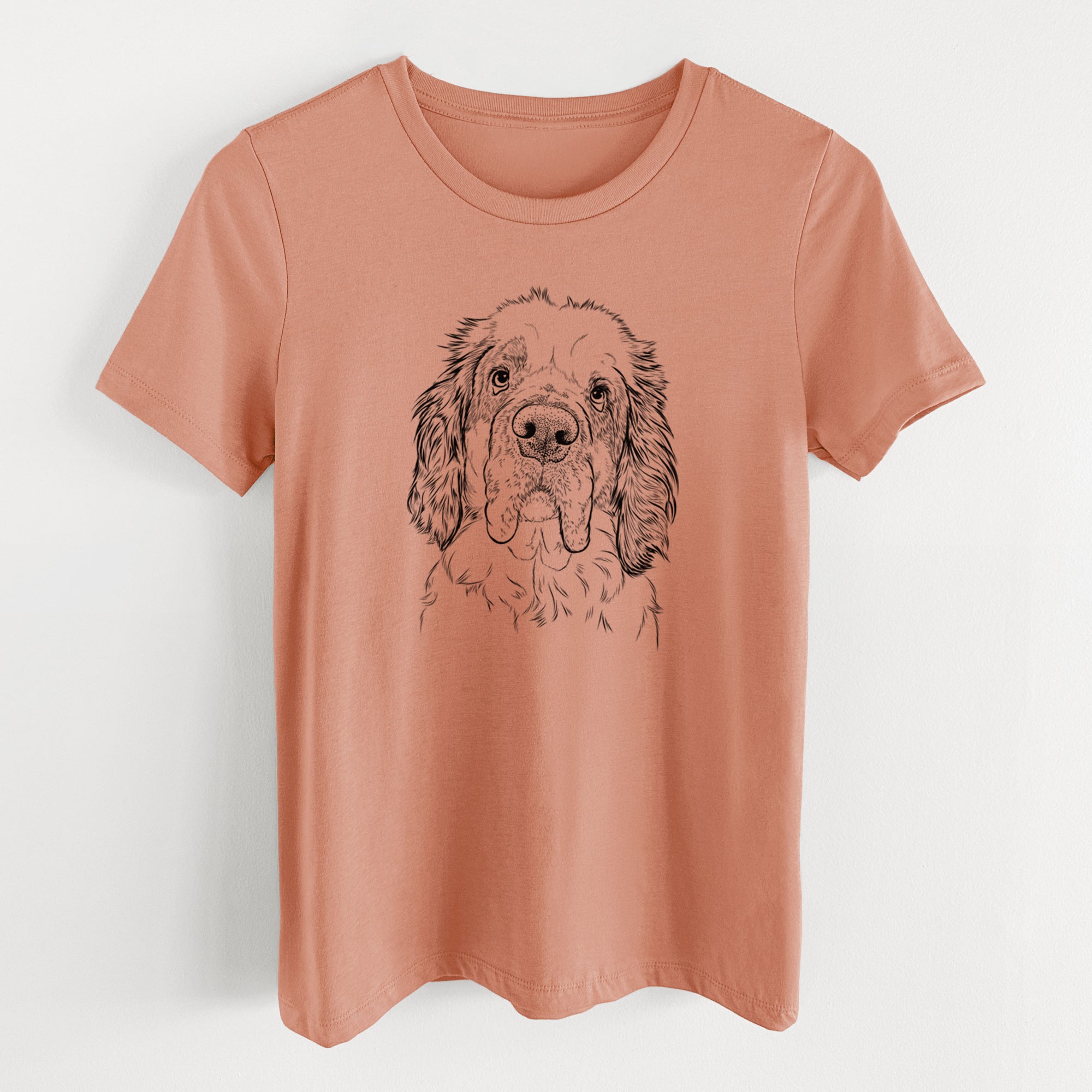 Bare Sully the Clumber Spaniel - Women's Lightweight Relaxed Fit 100% Cotton Crewneck