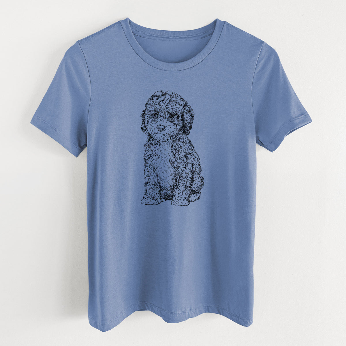 Bare Sweet Tea the Mini Doodle - Women's Lightweight Relaxed Fit 100% Cotton Crewneck