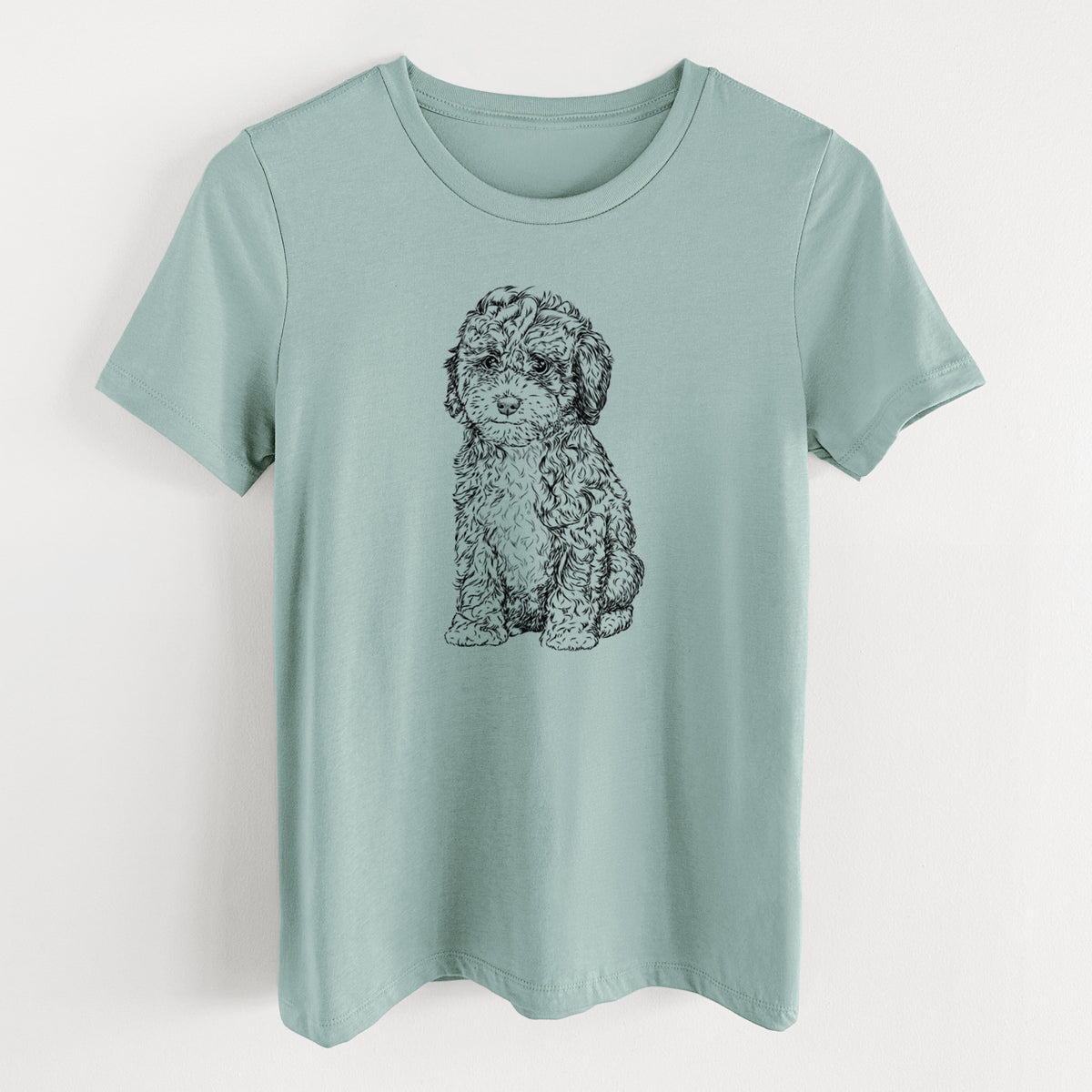 Bare Sweet Tea the Mini Doodle - Women's Lightweight Relaxed Fit 100% Cotton Crewneck