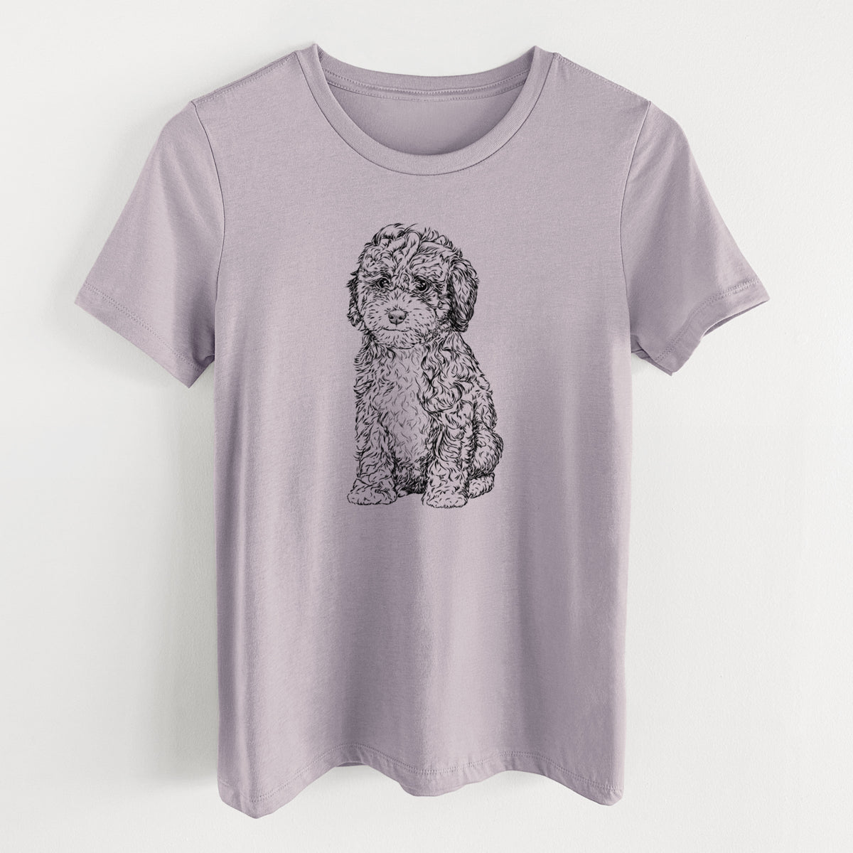 Bare Sweet Tea the Mini Doodle - Women's Lightweight Relaxed Fit 100% Cotton Crewneck