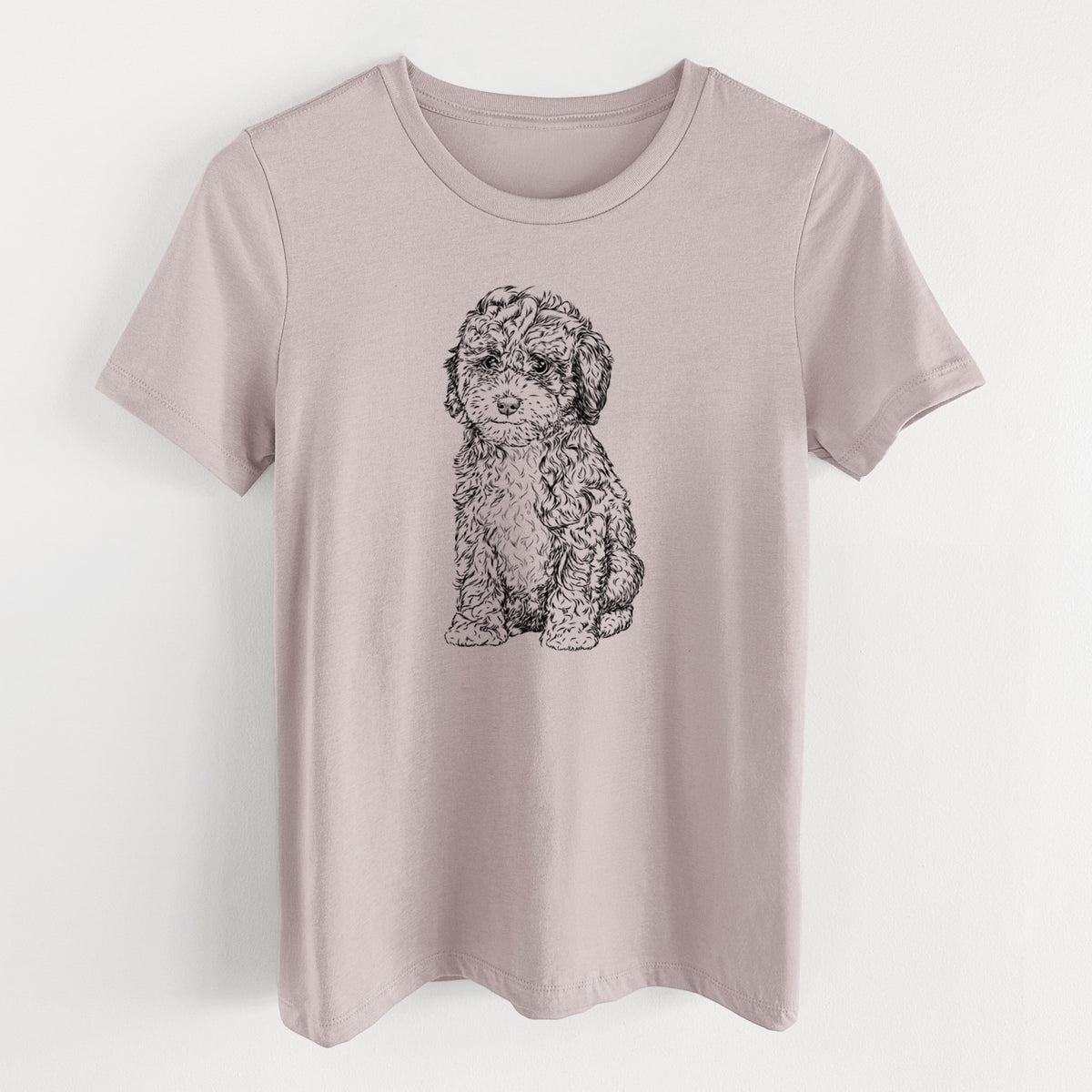 Bare Sweet Tea the Mini Doodle - Women's Lightweight Relaxed Fit 100% Cotton Crewneck
