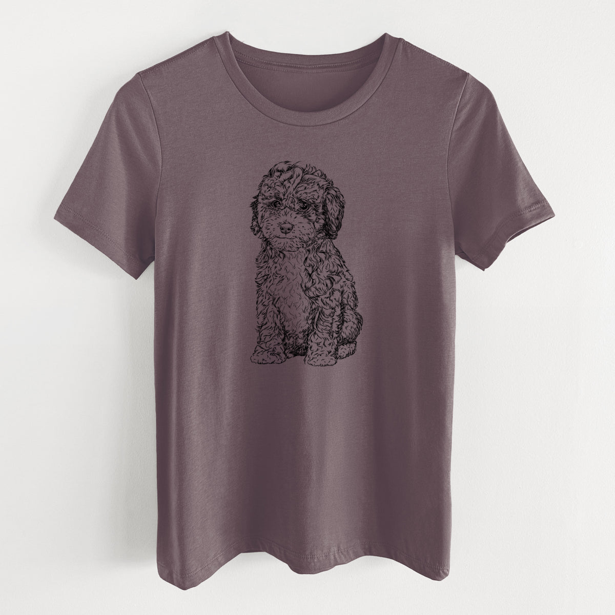 Bare Sweet Tea the Mini Doodle - Women's Lightweight Relaxed Fit 100% Cotton Crewneck