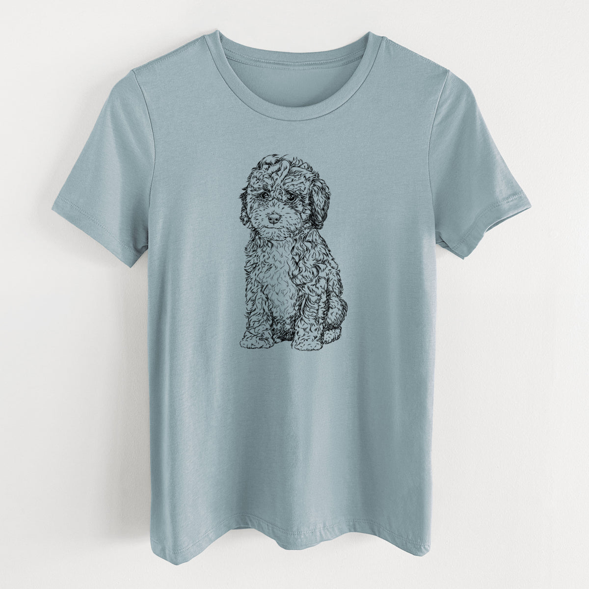 Bare Sweet Tea the Mini Doodle - Women's Lightweight Relaxed Fit 100% Cotton Crewneck