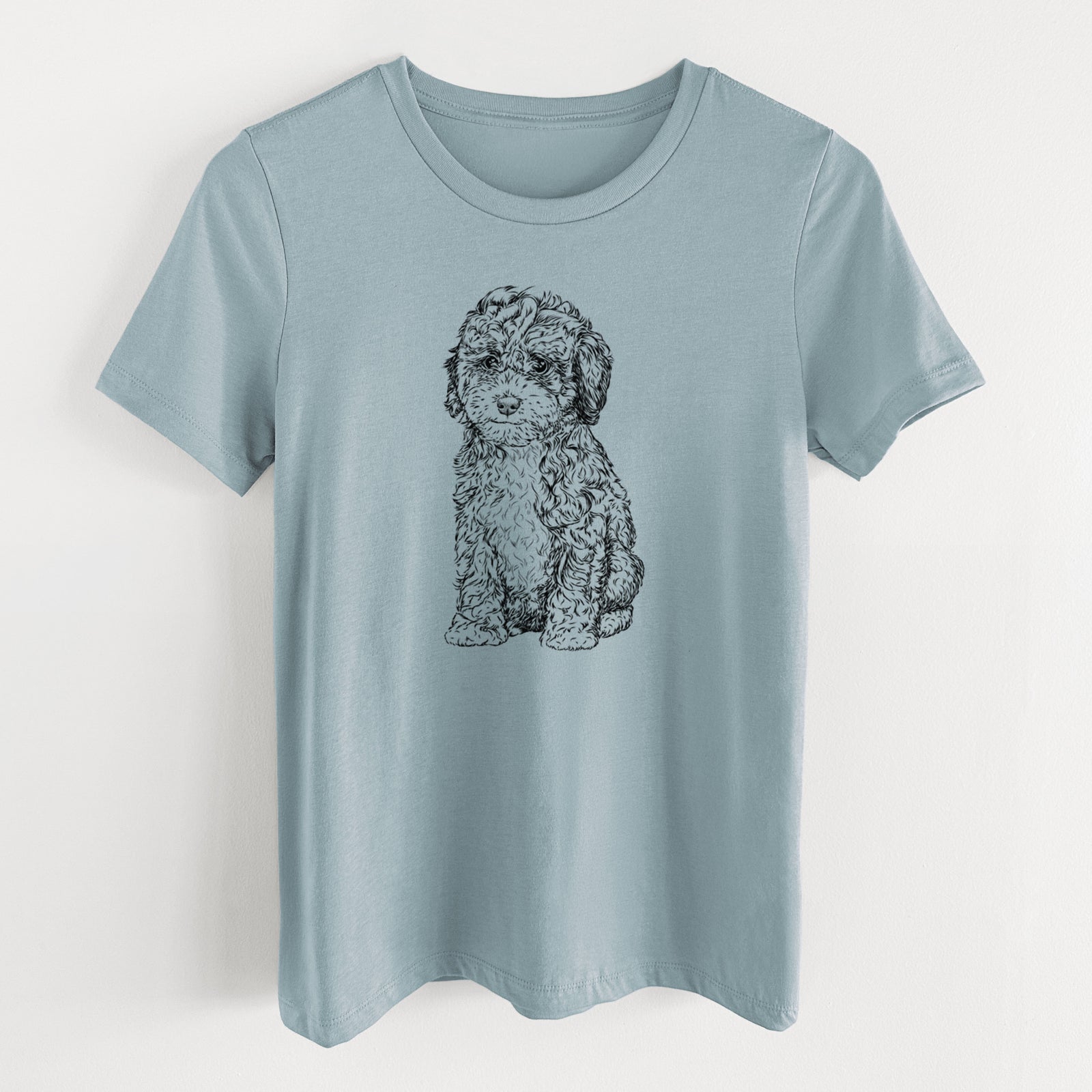 Bare Sweet Tea the Mini Doodle - Women's Lightweight Relaxed Fit 100% Cotton Crewneck